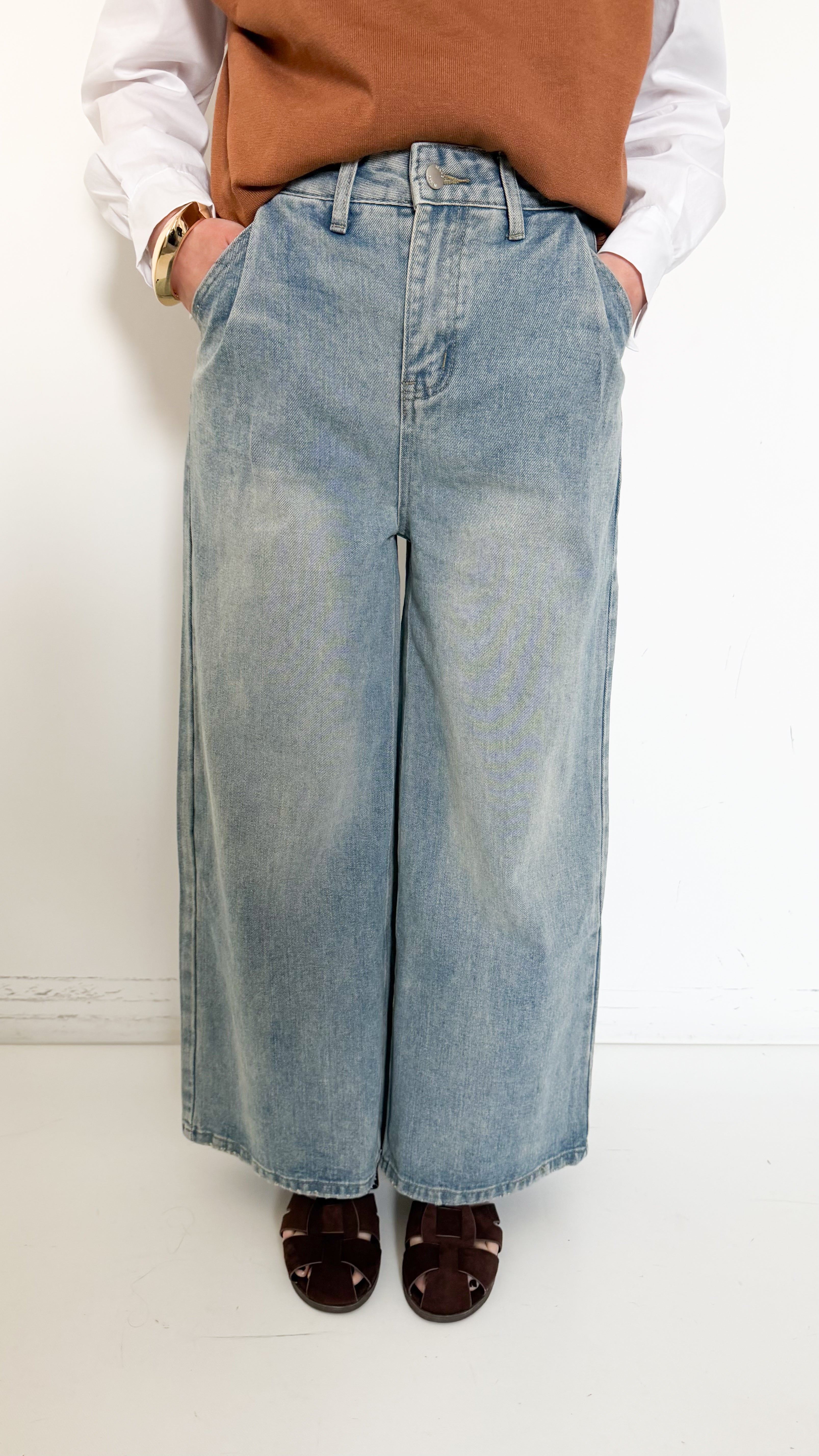 Jeans Culotte Slavato