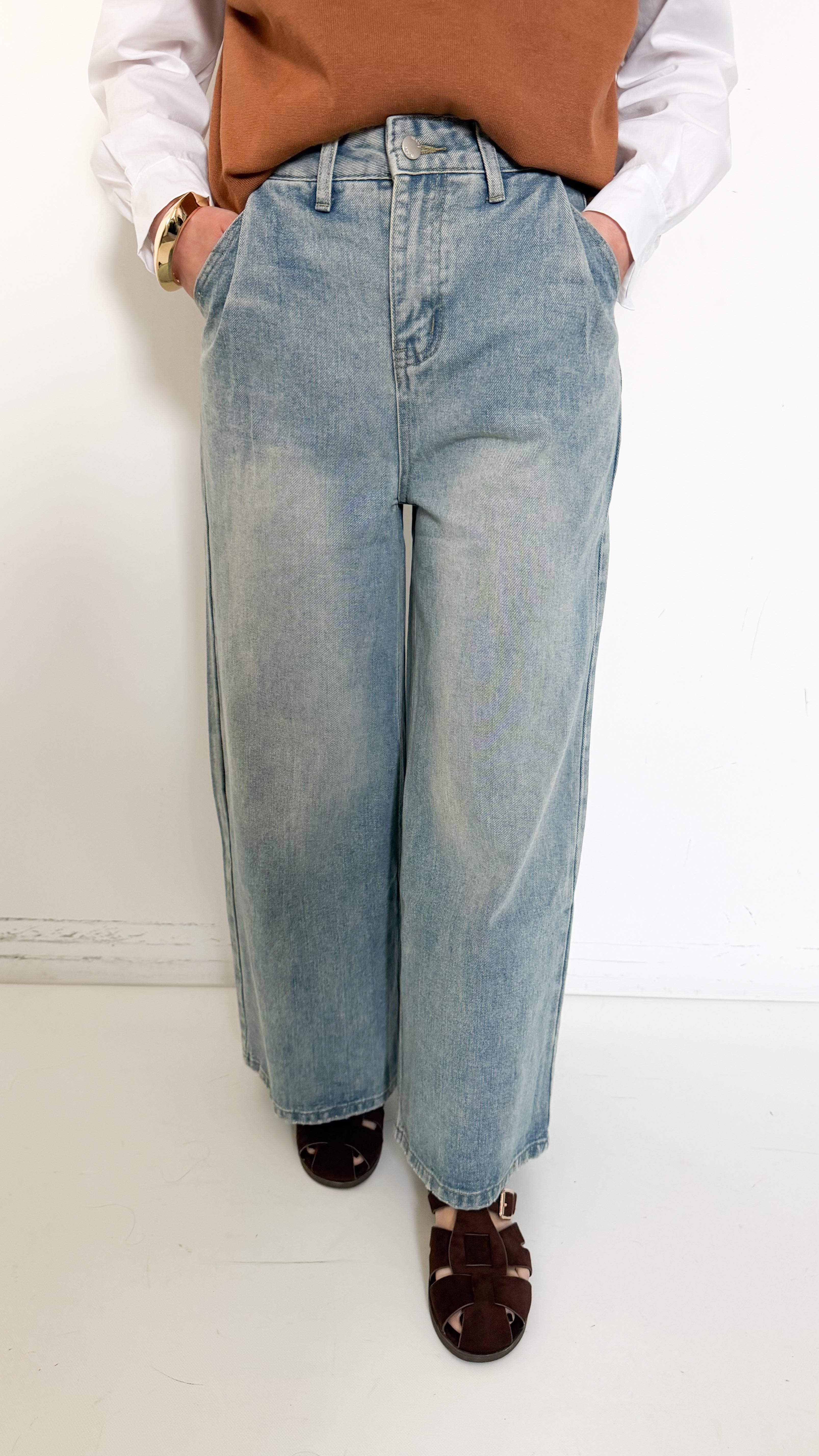 Jeans Culotte Slavato