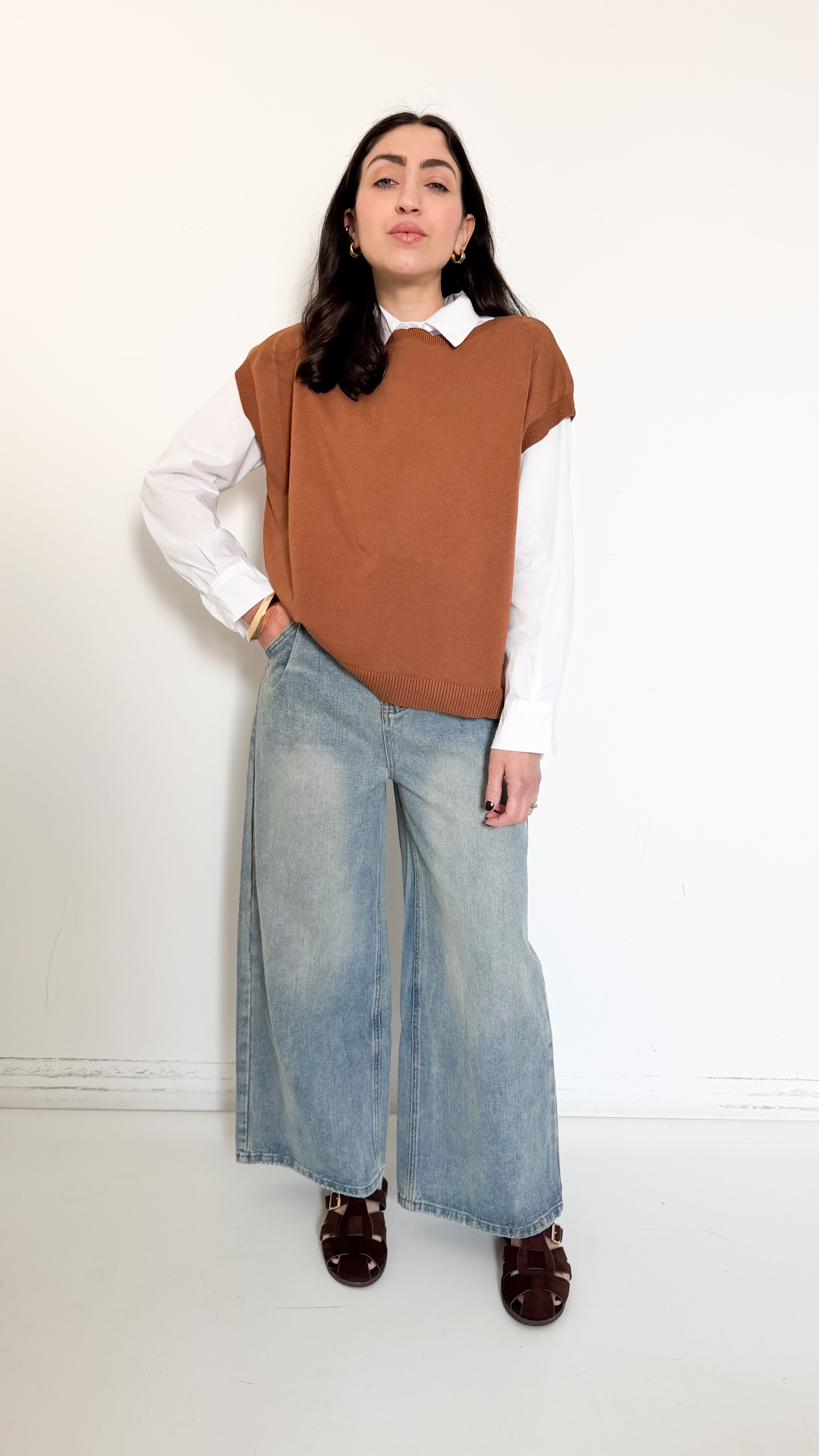 Jeans Culotte Slavato