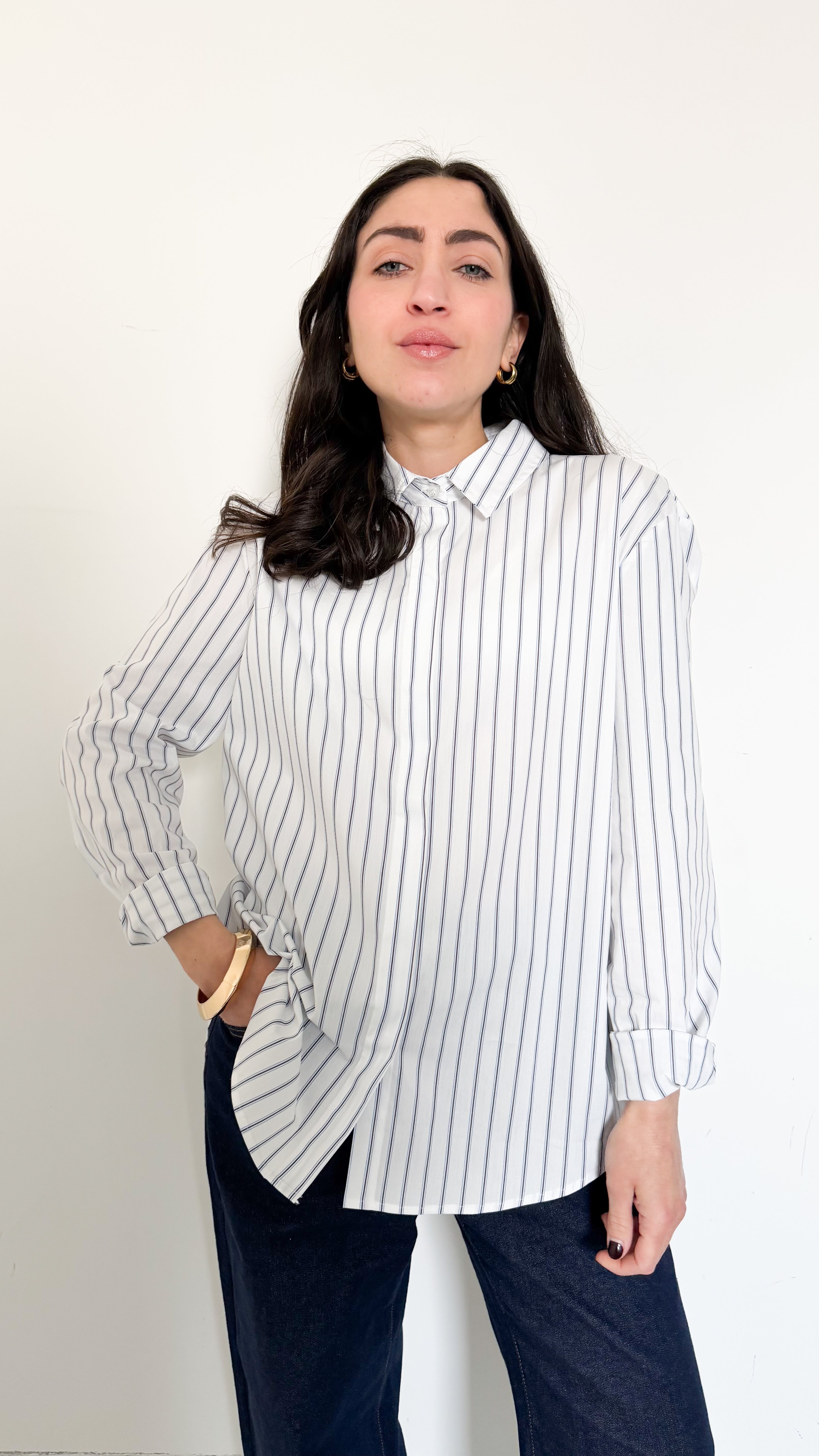 Camicia Bianca A Righe