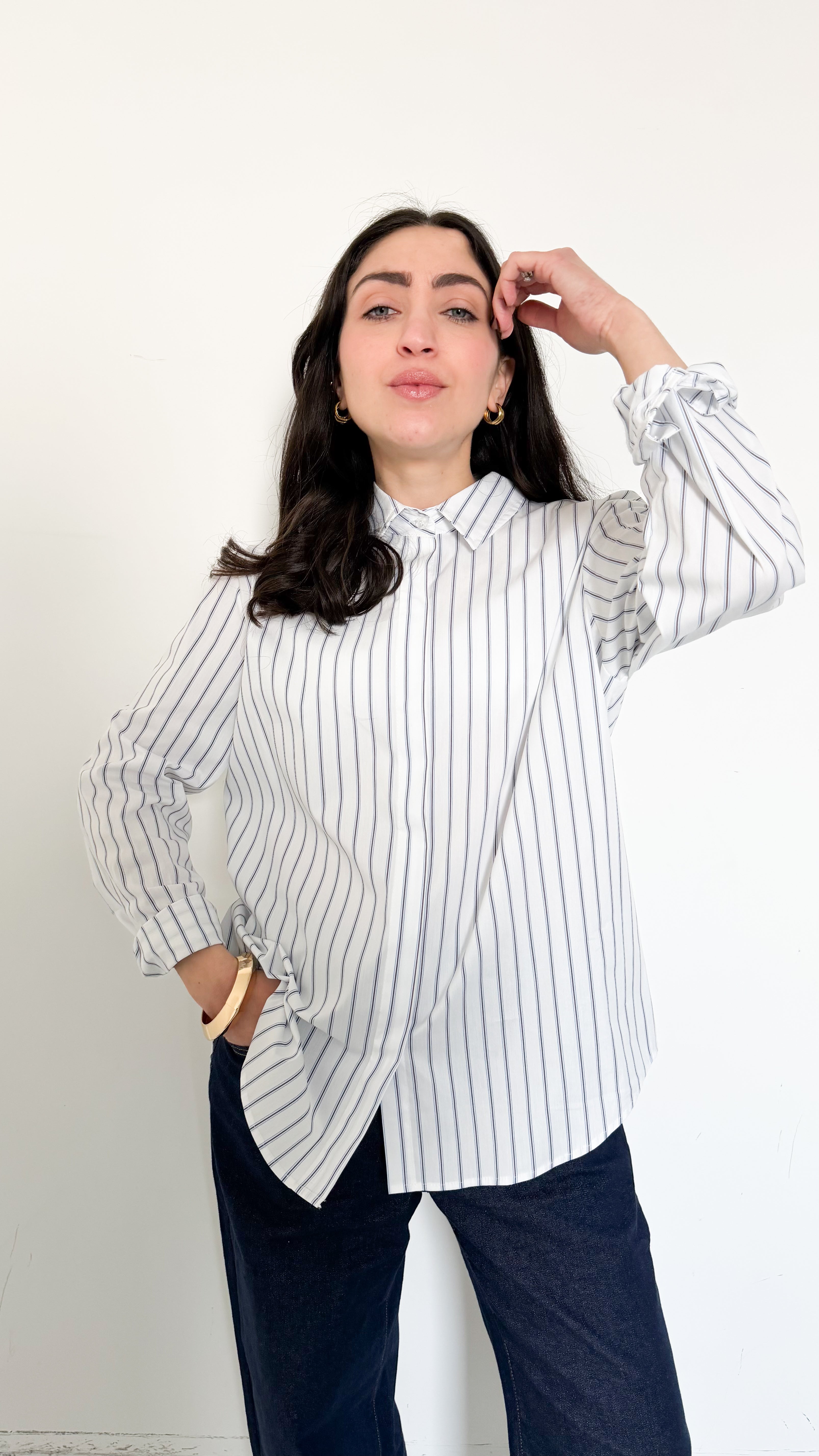 Camicia Bianca A Righe