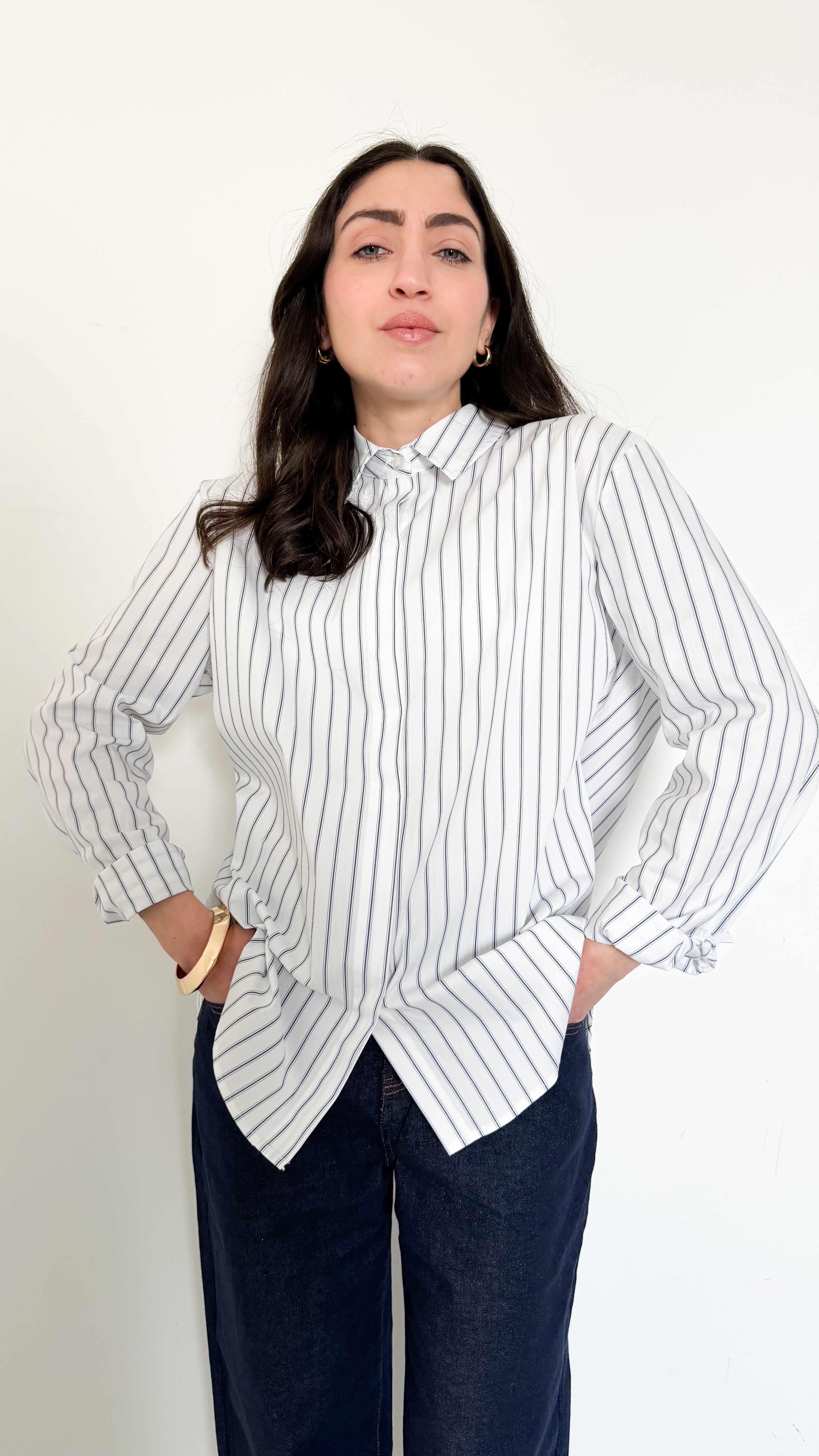 Camicia Bianca A Righe