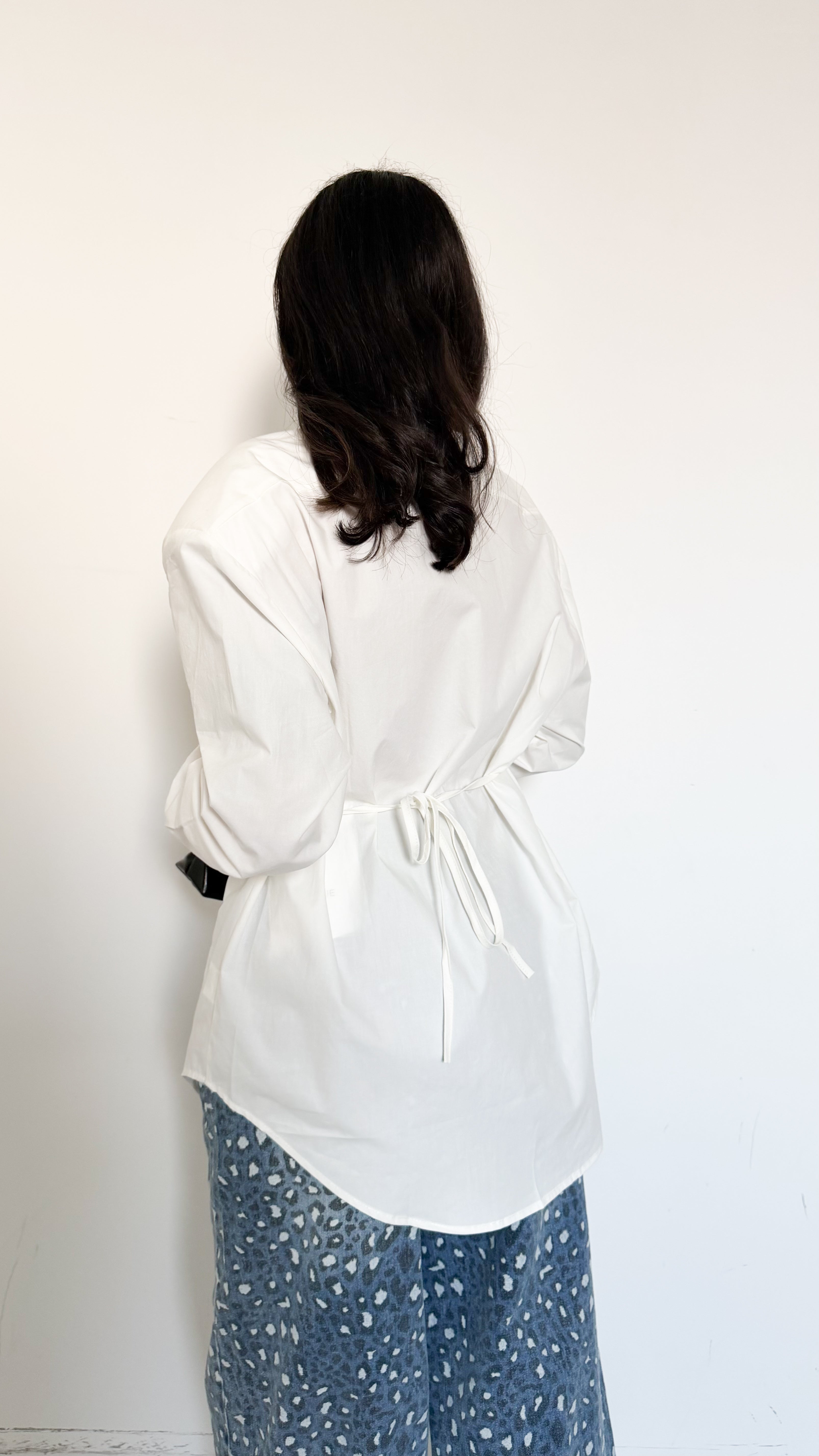 Camicia Bianca Con Spalline