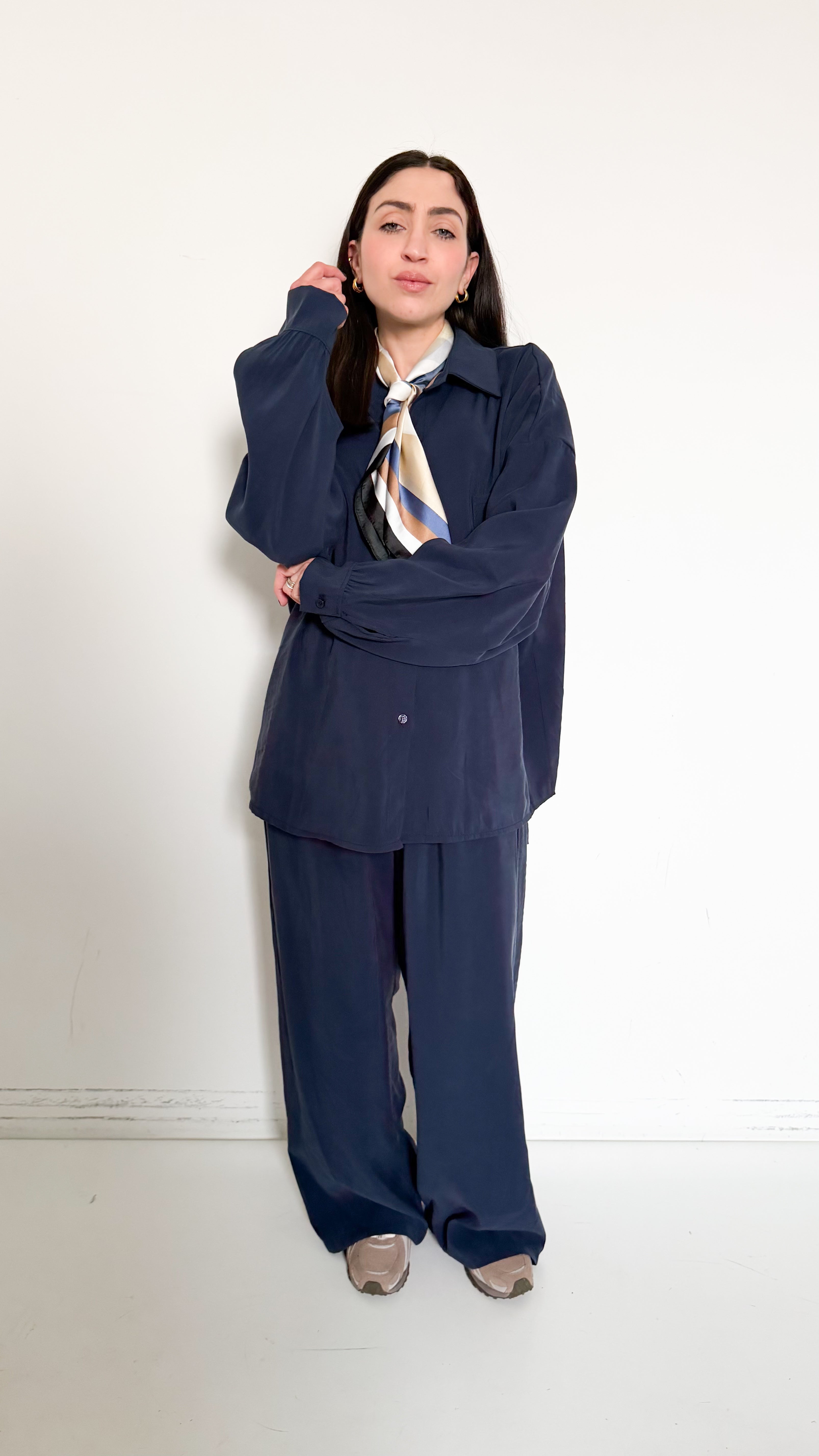 Coordinato Blu Con Camicia