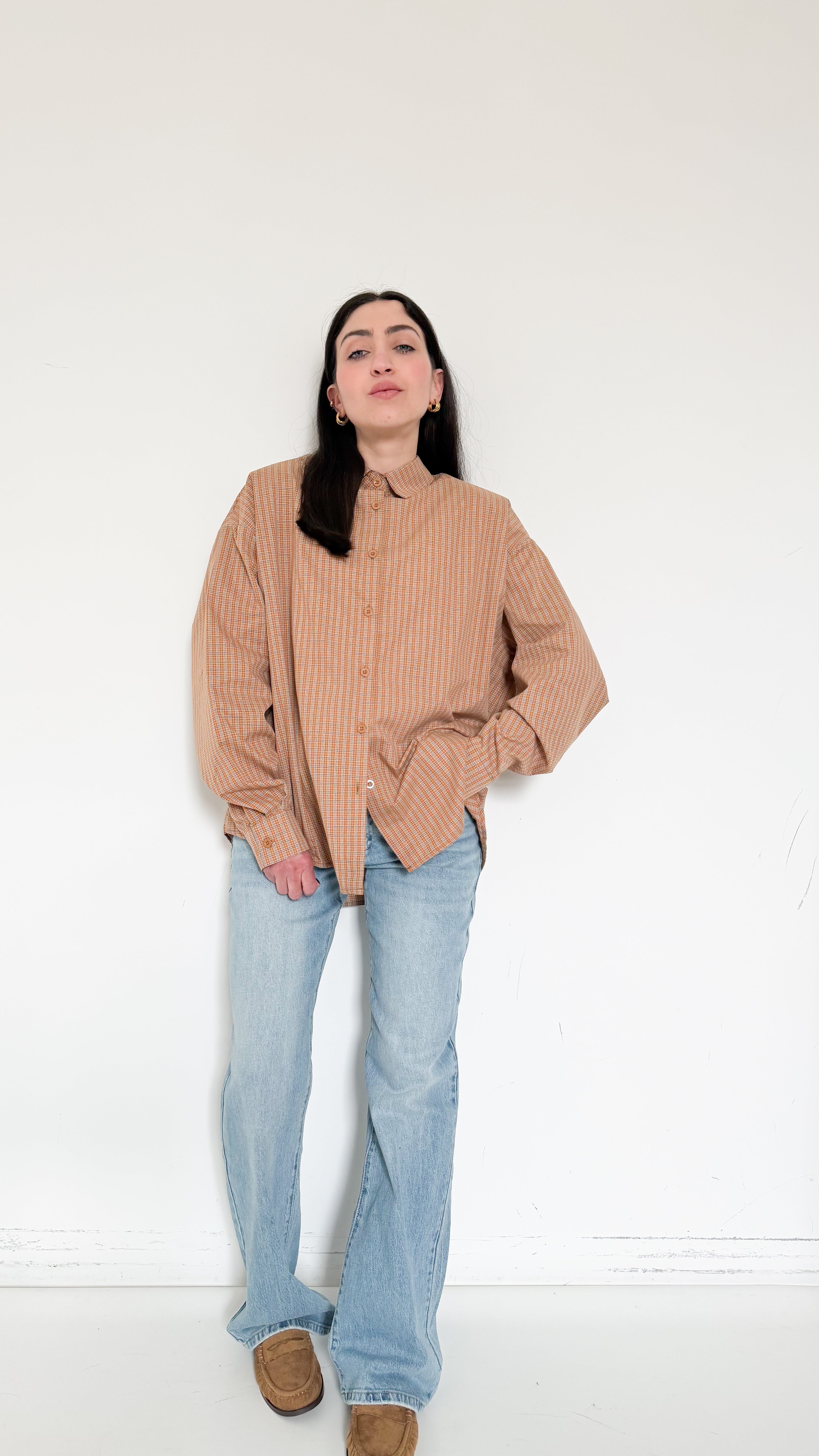 Camicia A Quadri Con Spalline