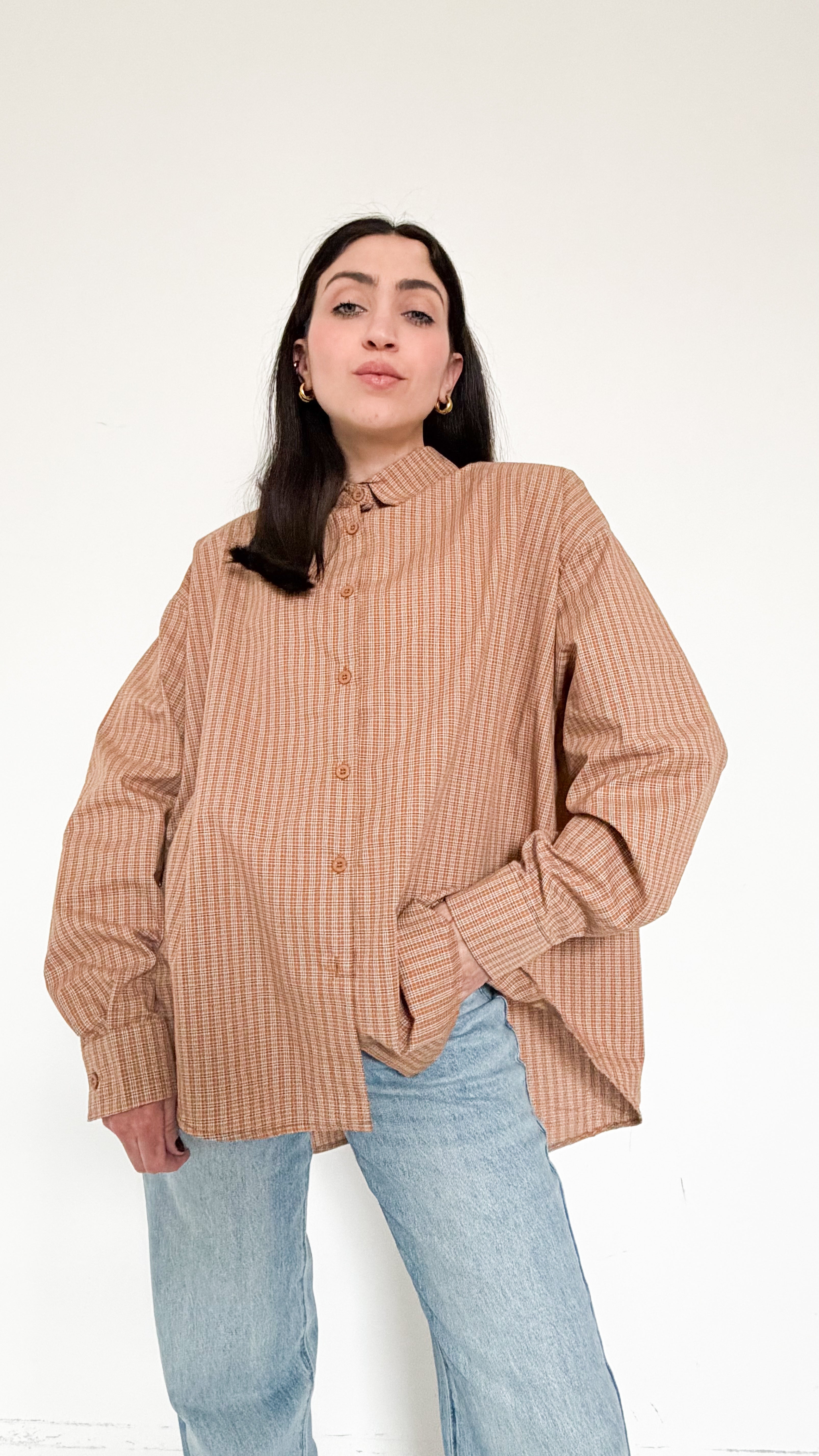 Camicia A Quadri Con Spalline