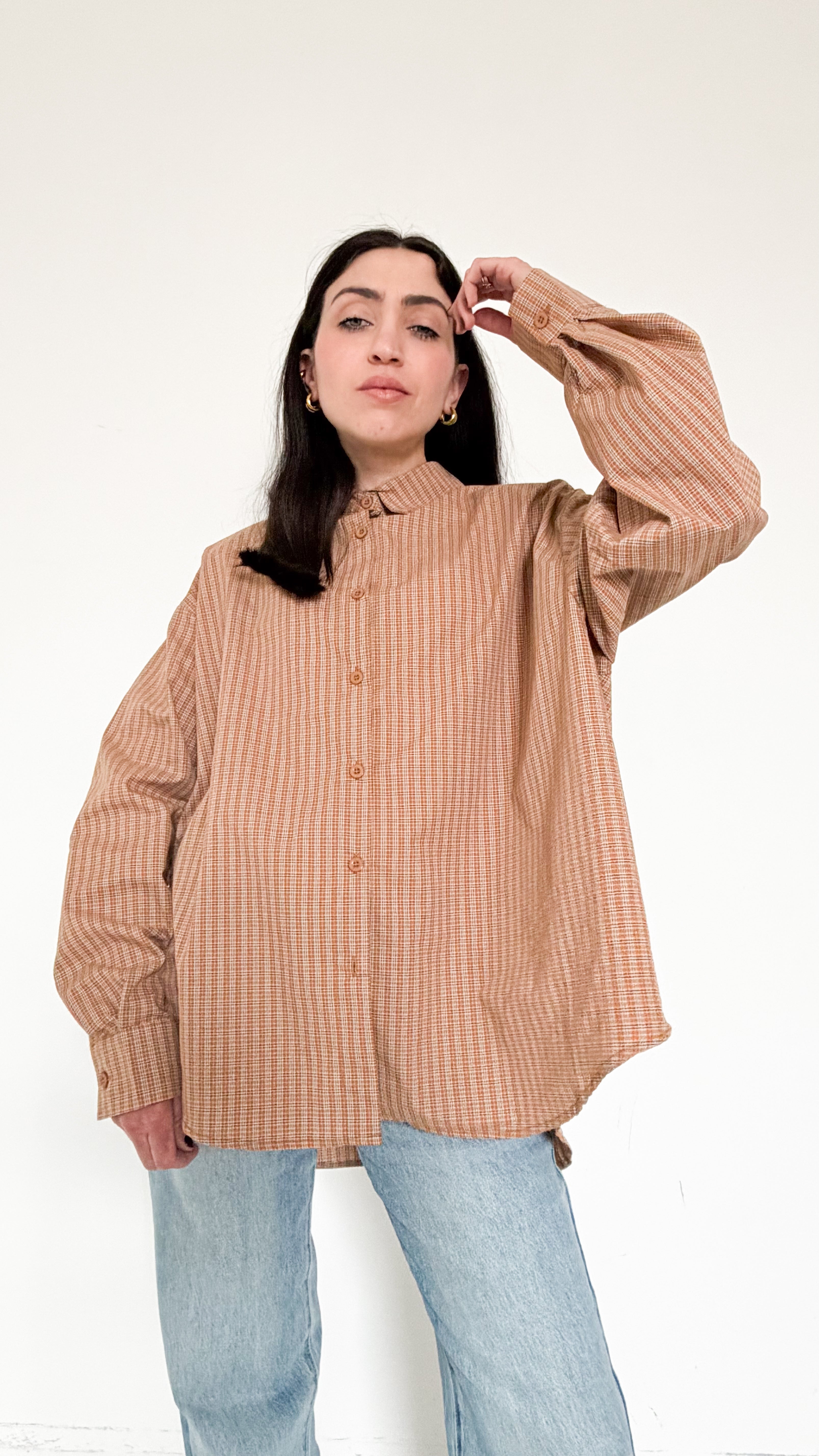 Camicia A Quadri Con Spalline