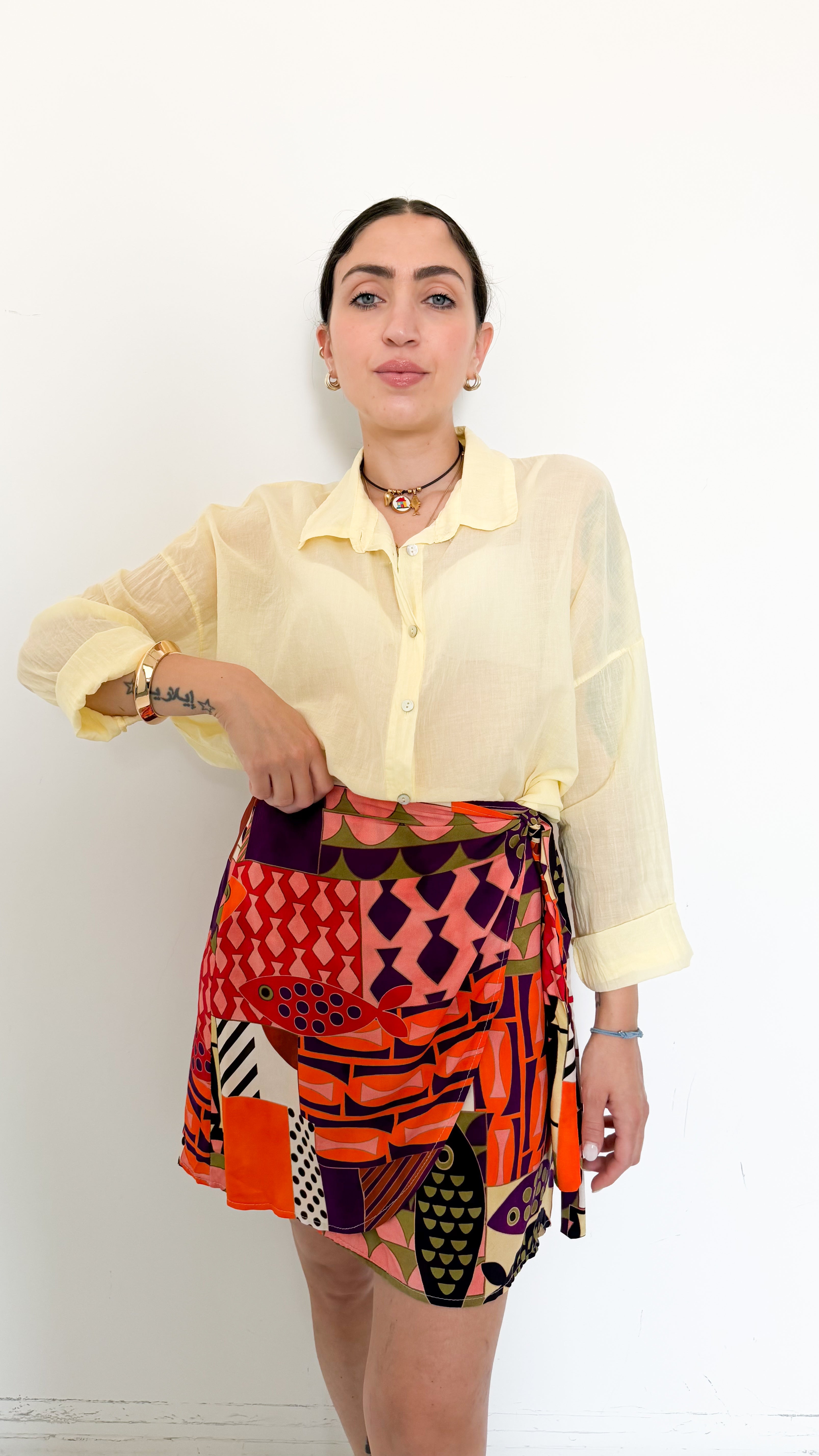 Camicia Gialla In Cotone