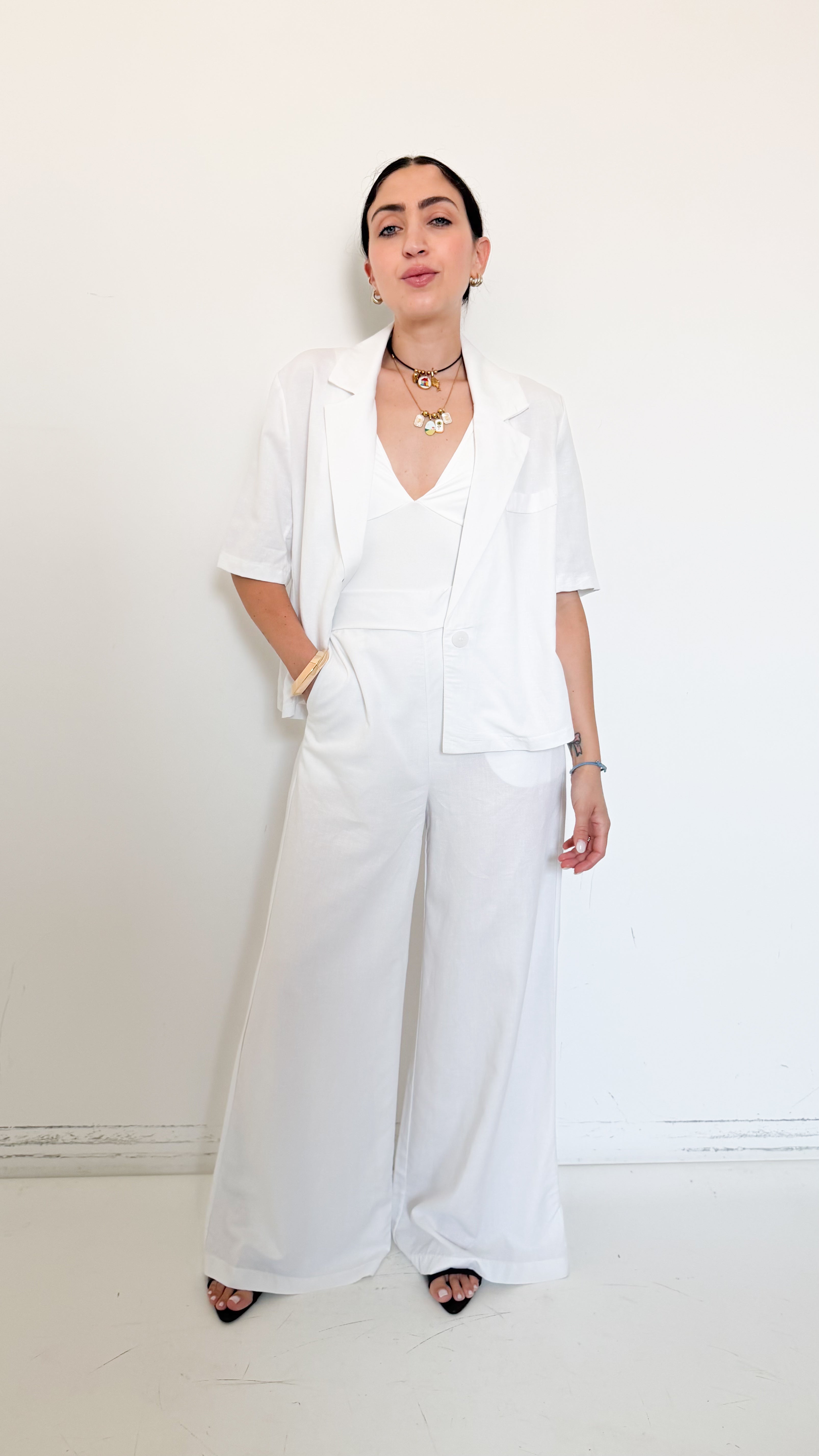 Tailleur Mezza Manica Bianco