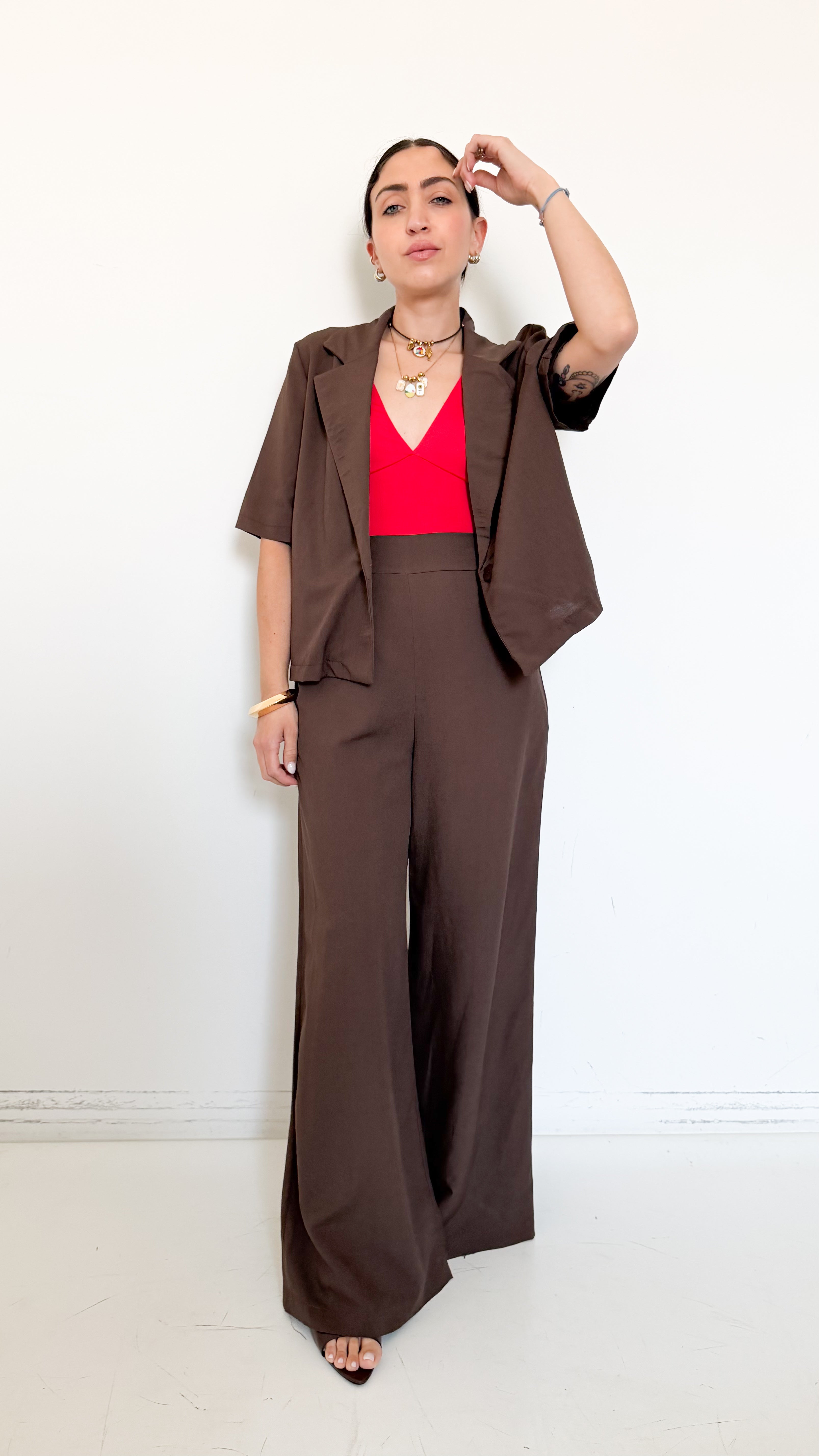 Tailleur Mezza Manica Marrone