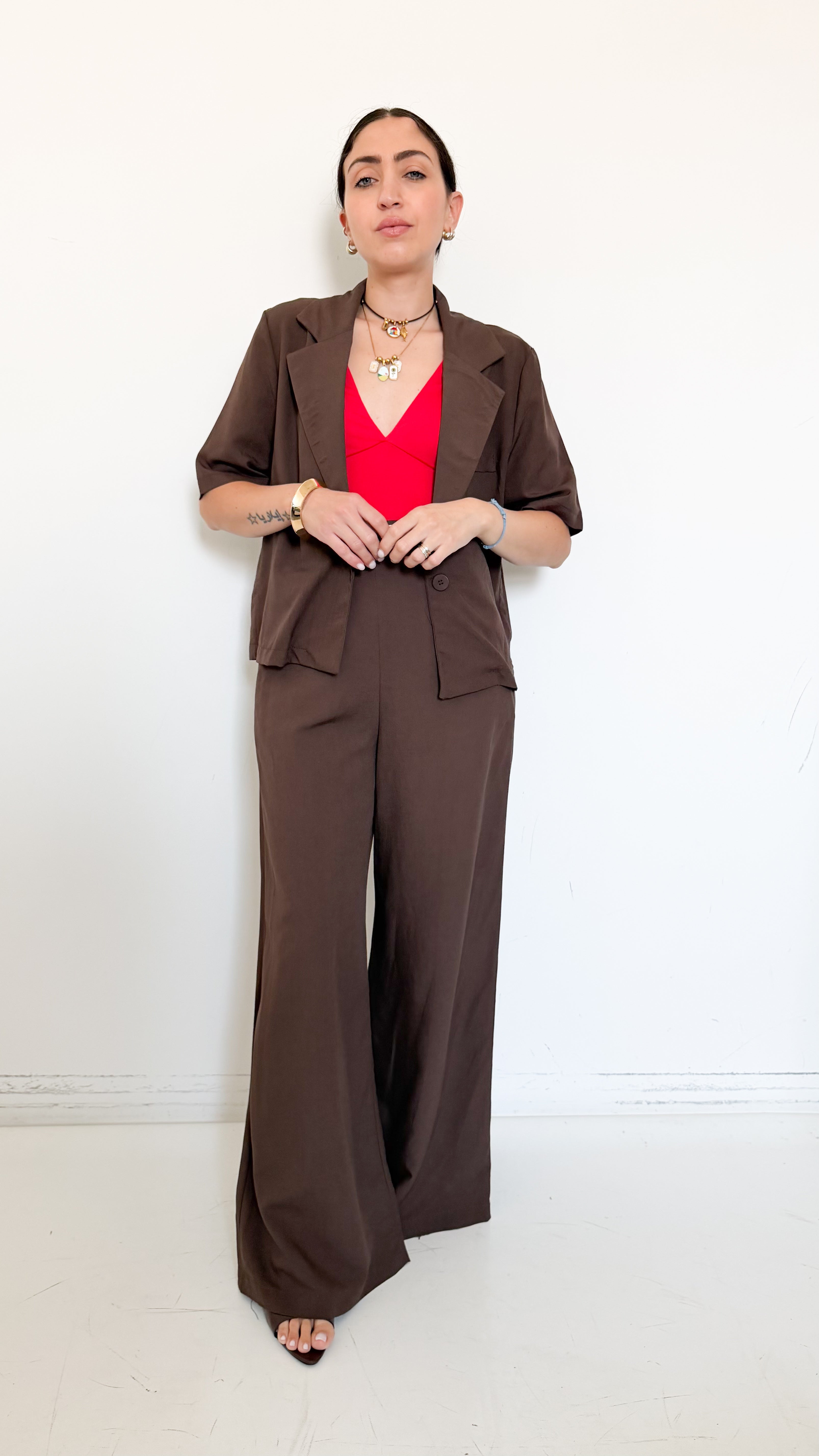 Tailleur Mezza Manica Marrone