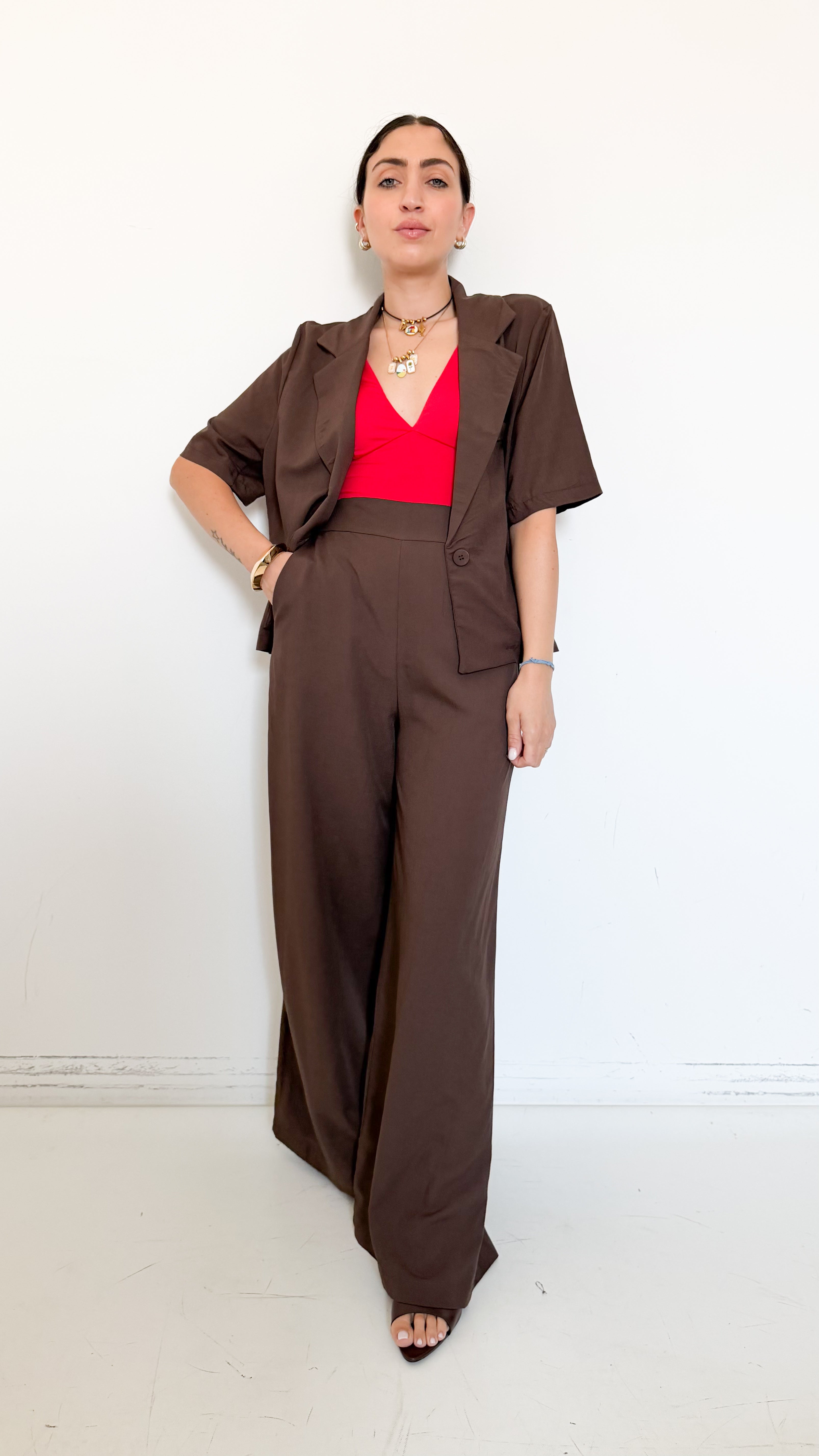 Tailleur Mezza Manica Marrone