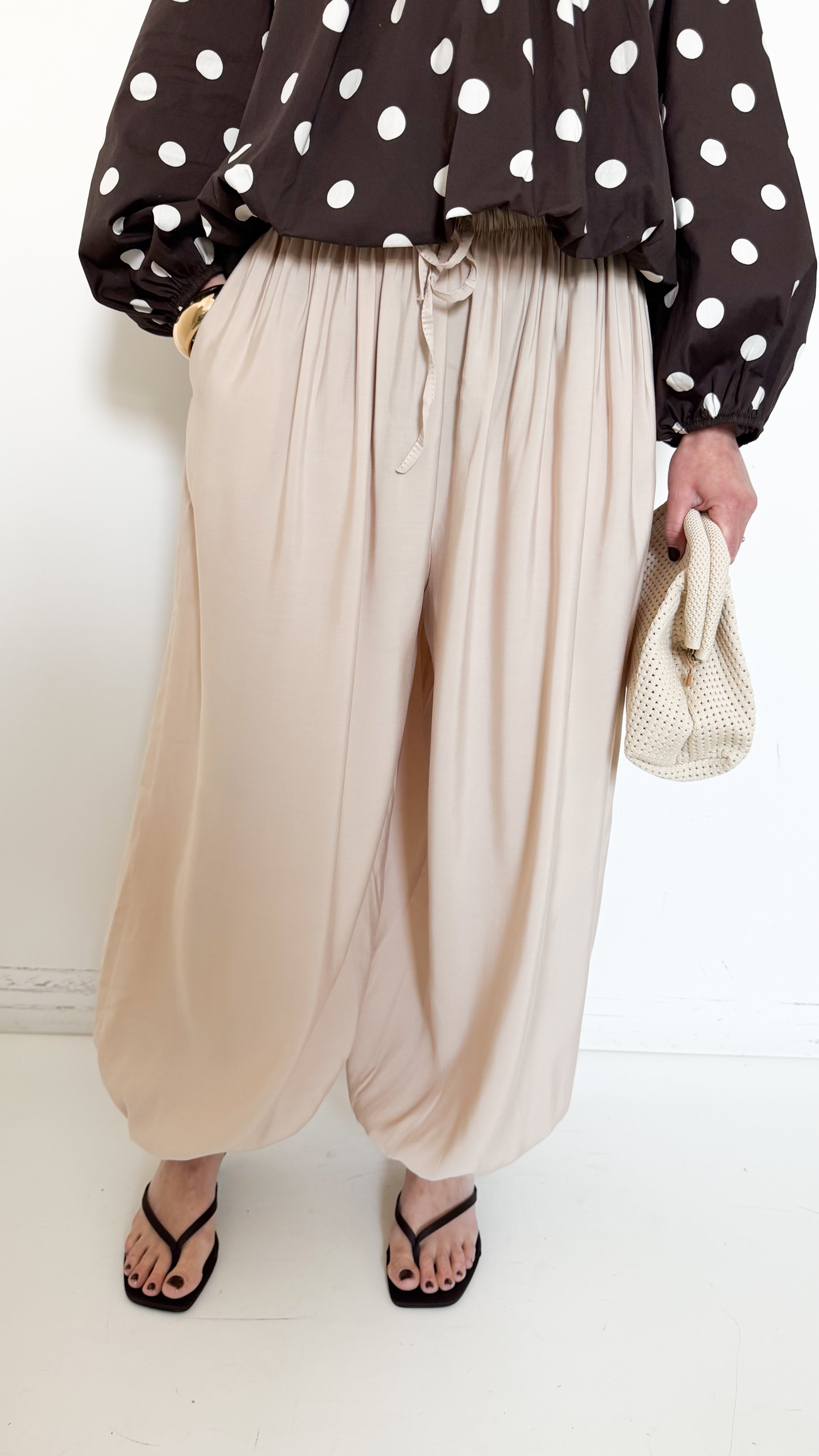 Pantaloni Bloomer Beige