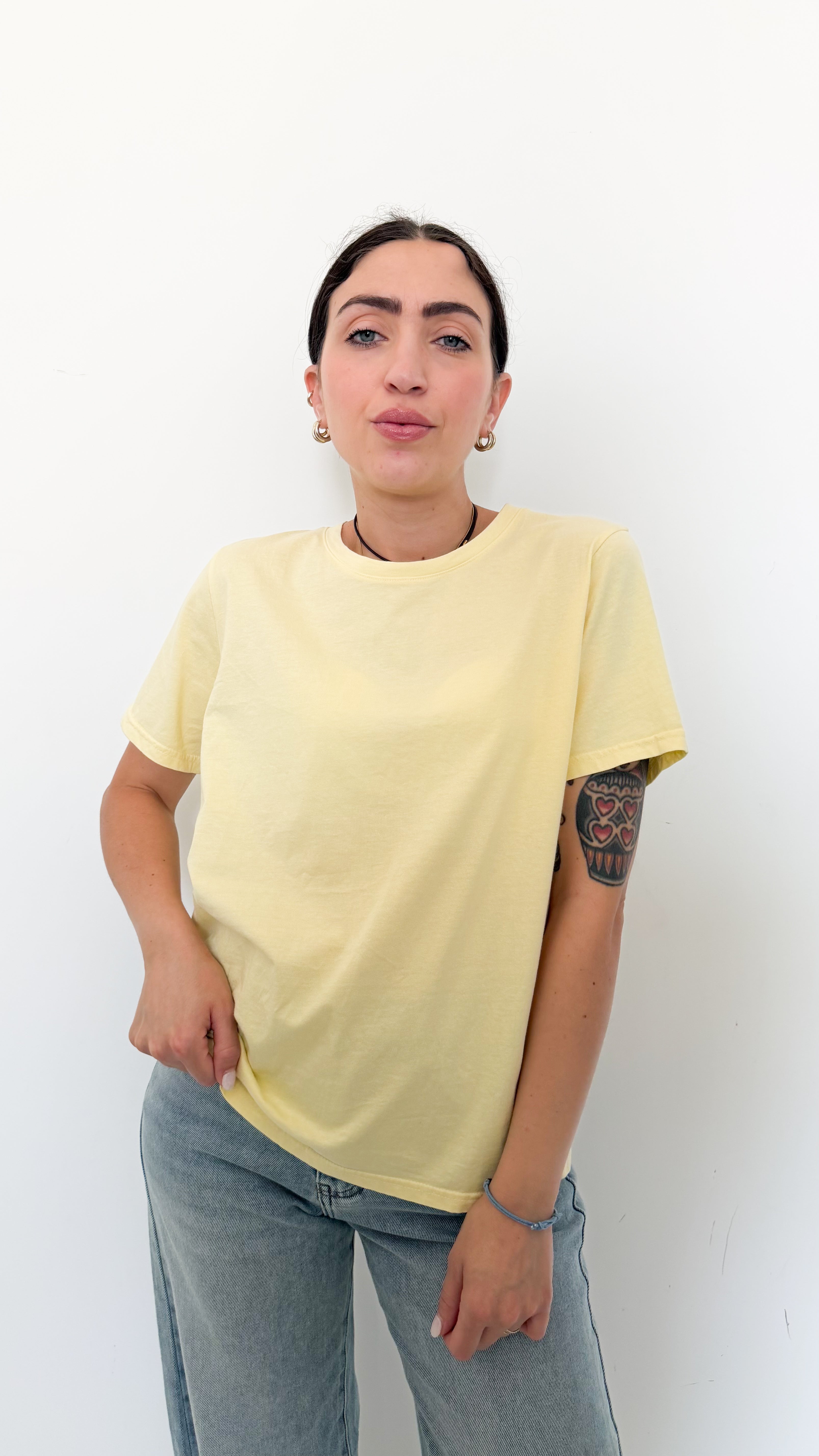 T-Shirt Gialla Regular Fit