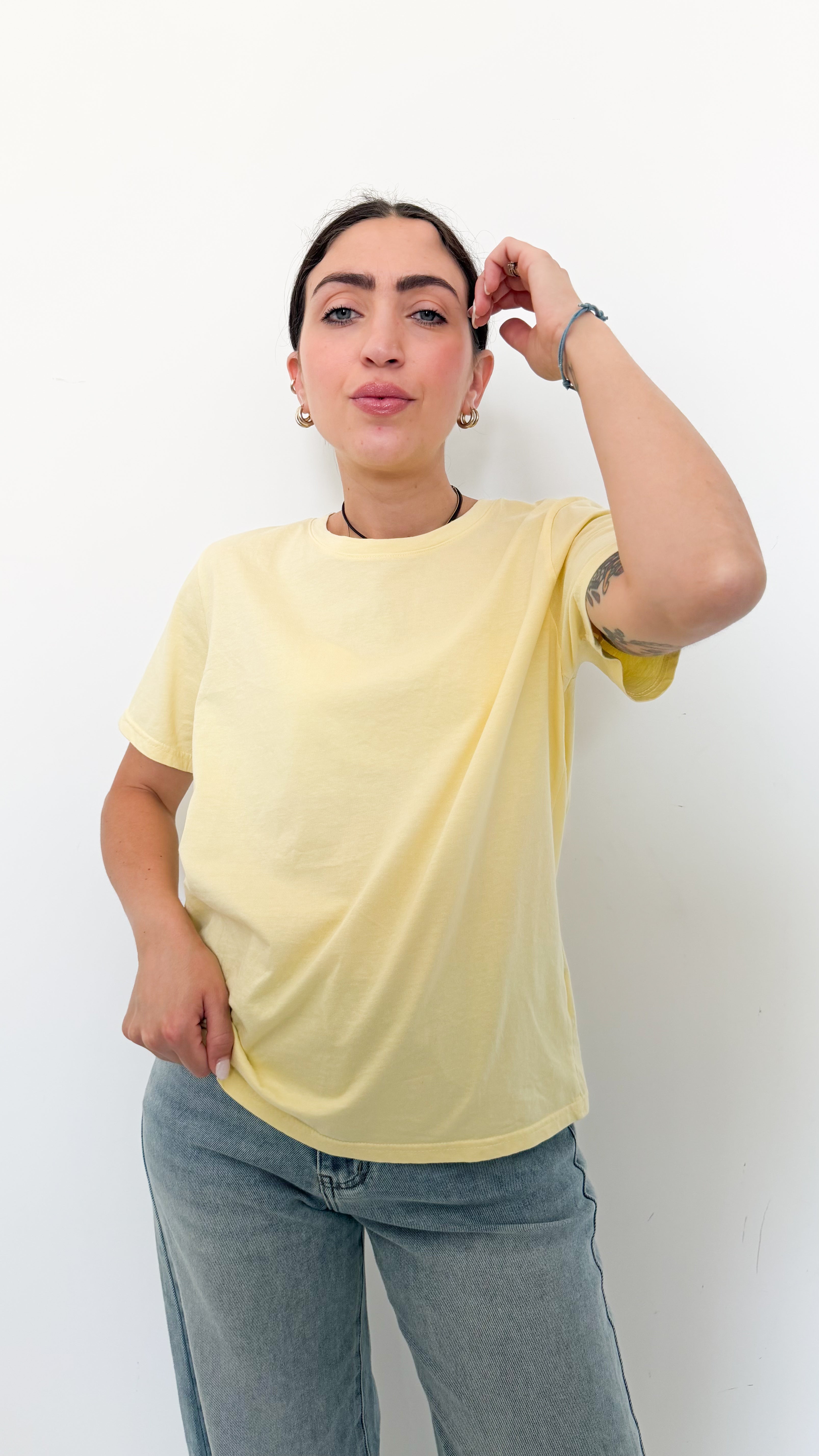 T-Shirt Gialla Regular Fit