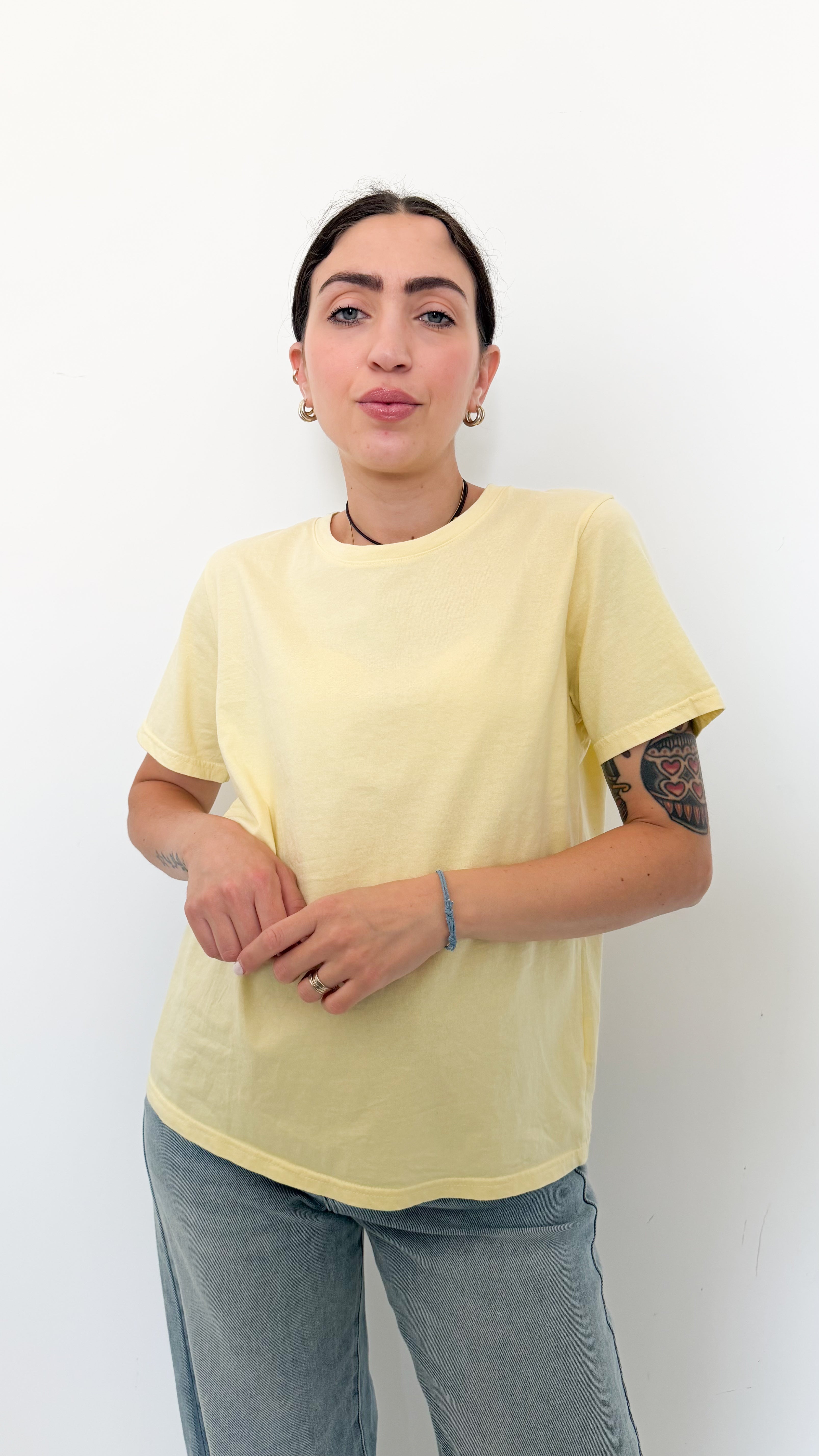 T-Shirt Gialla Regular Fit