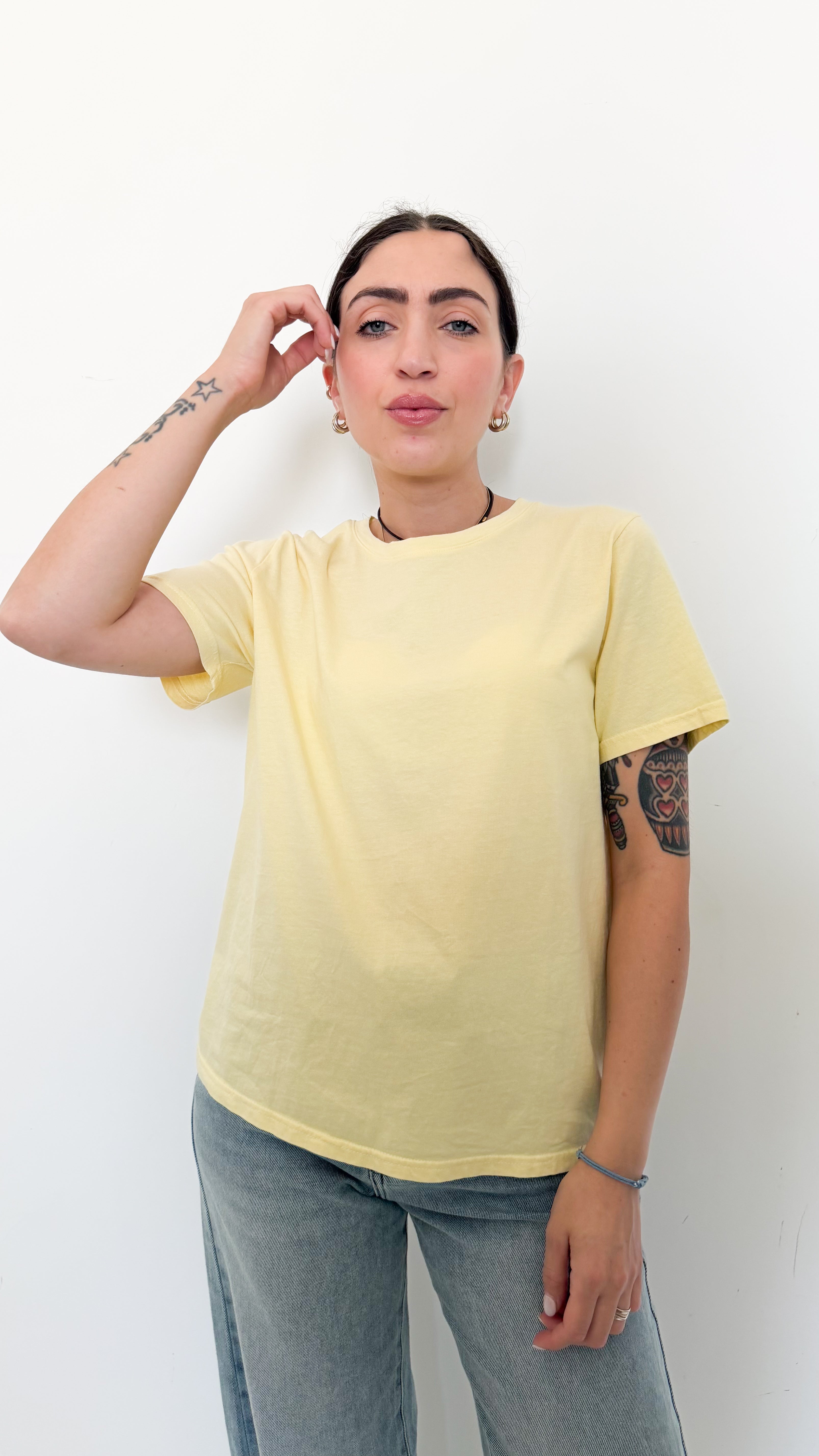 T-Shirt Gialla Regular Fit