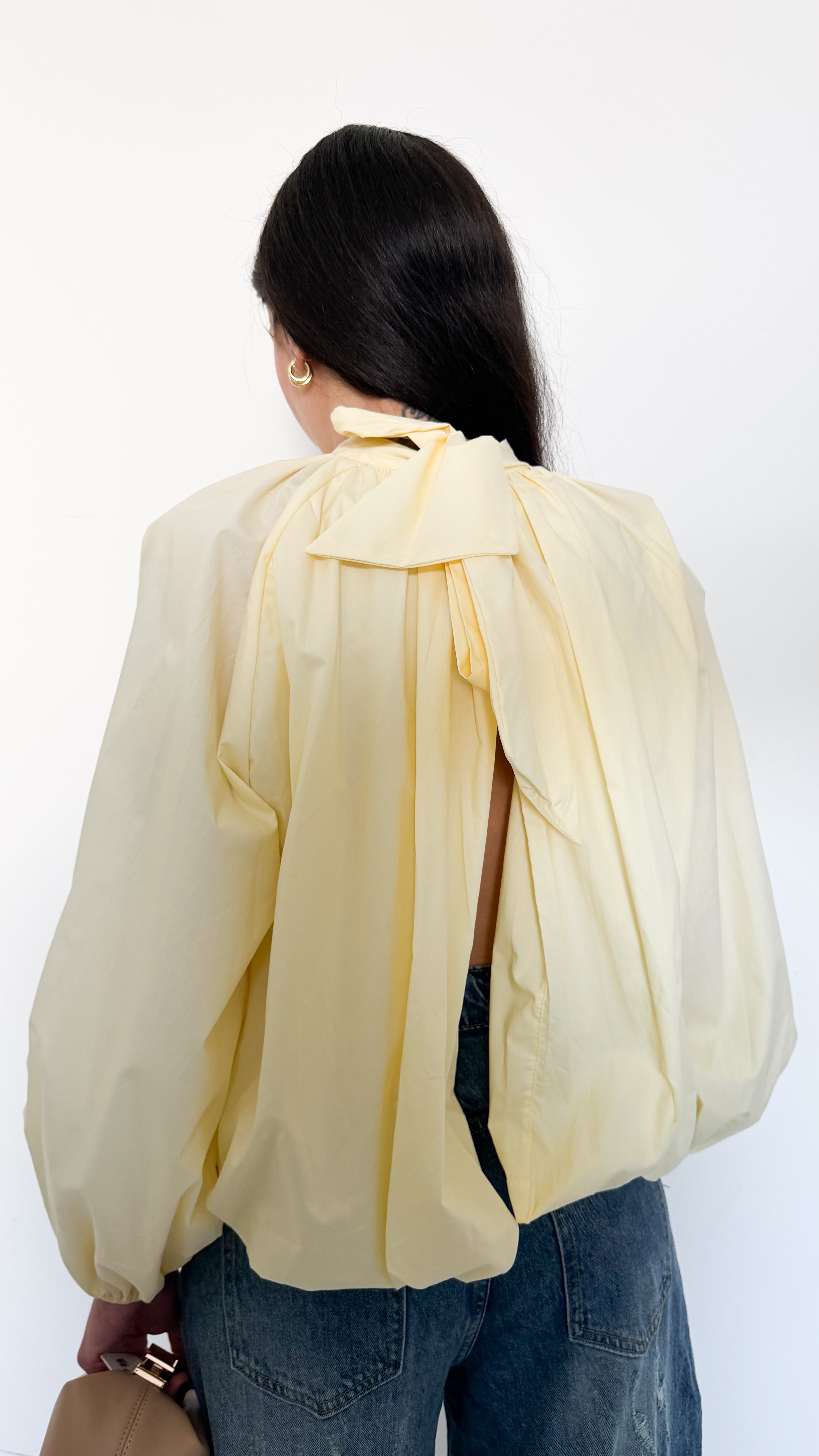 Blusa Gialla In Cotone