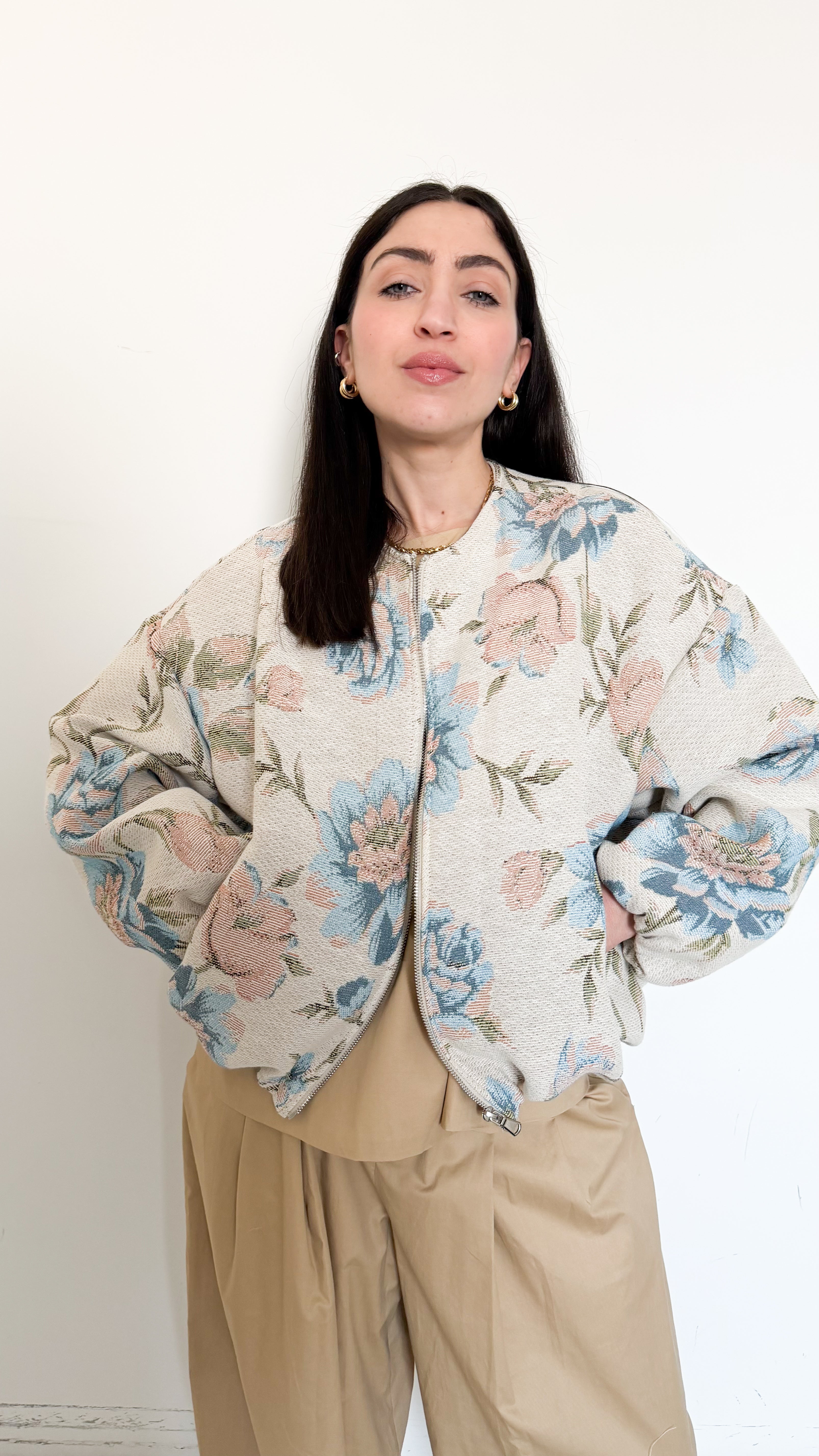 Giubbotto/Bomber Over A Fiori