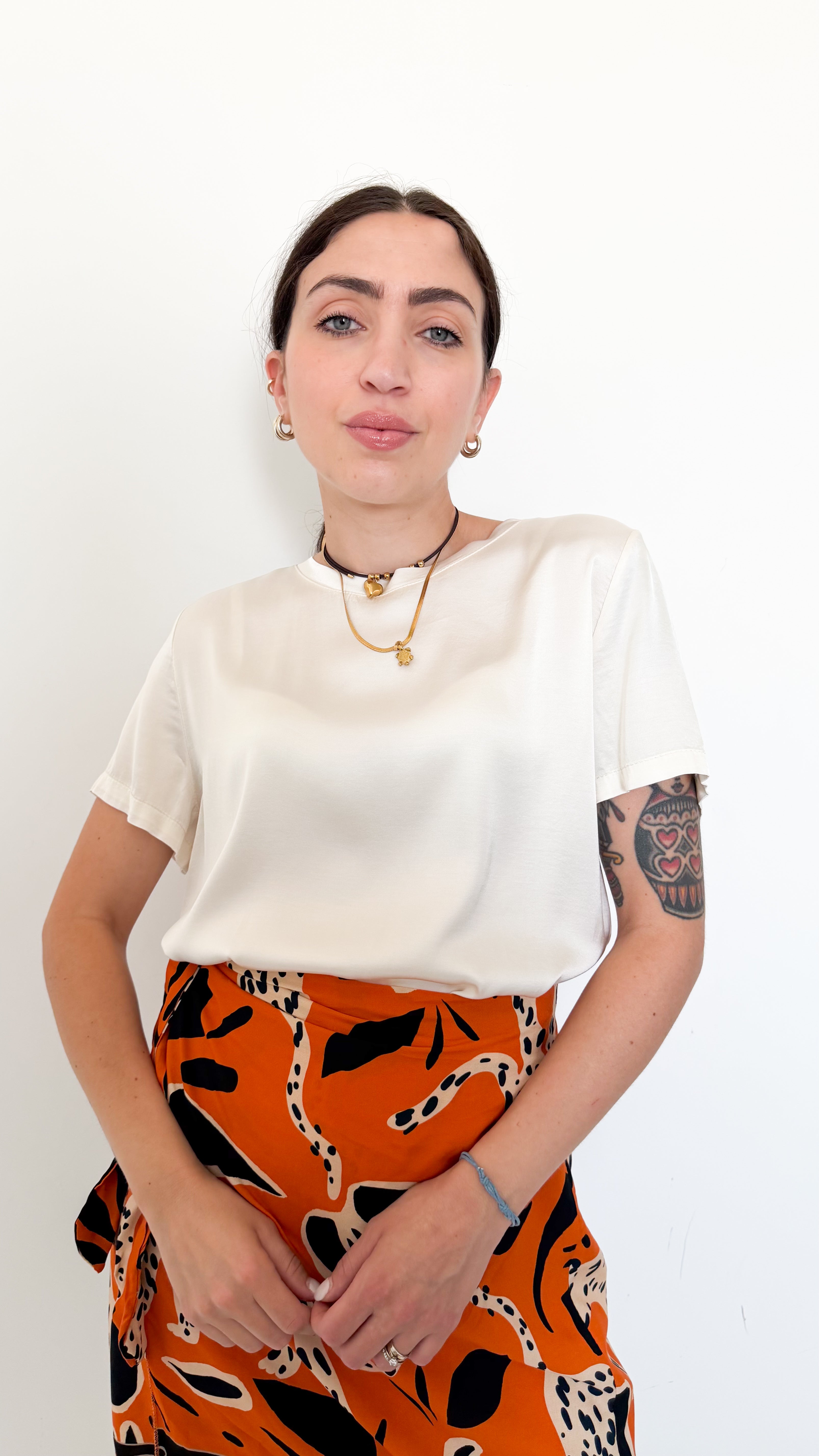 T-Shirt Burro In Satin