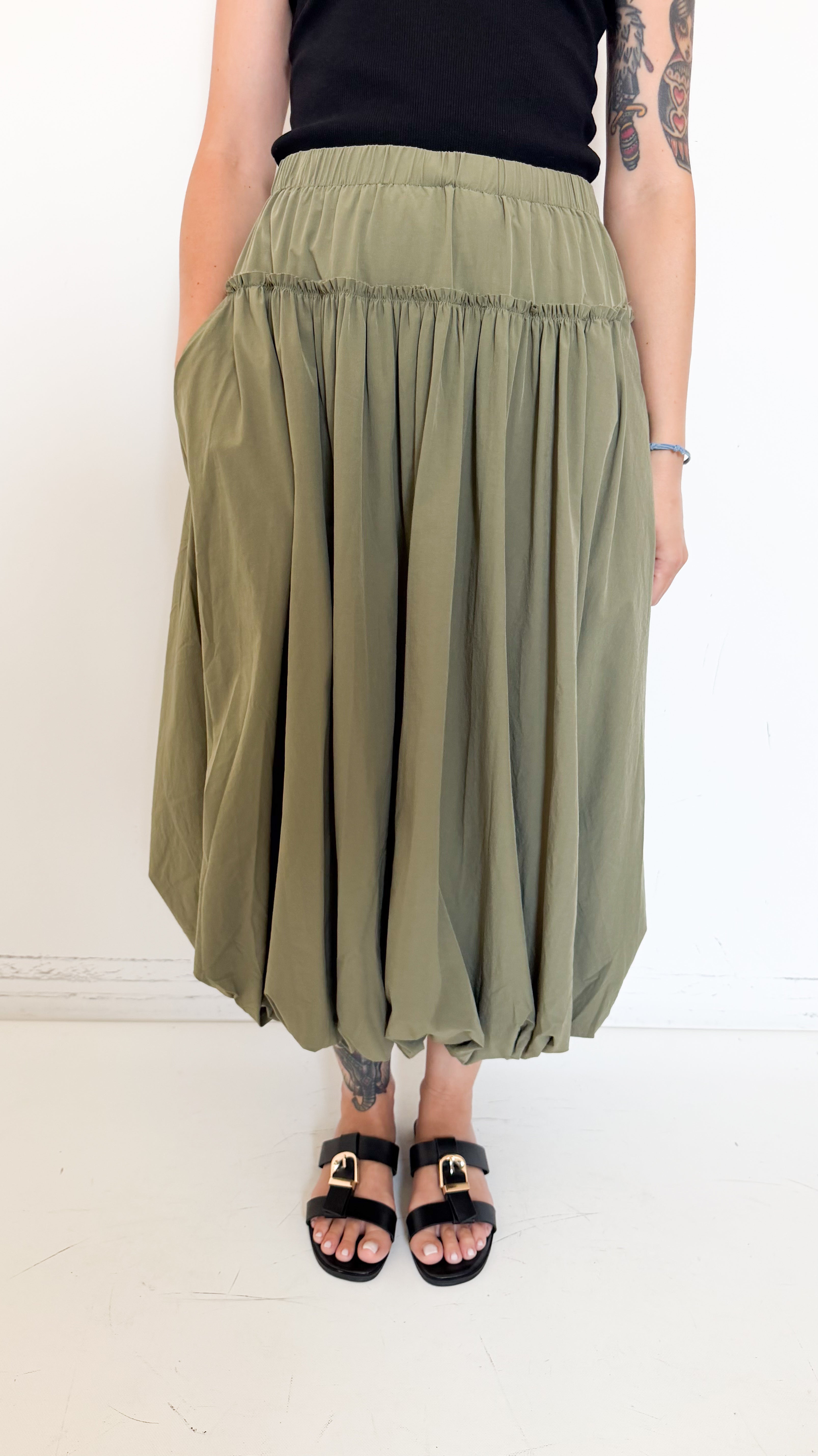 Gonna Verde A Palloncino