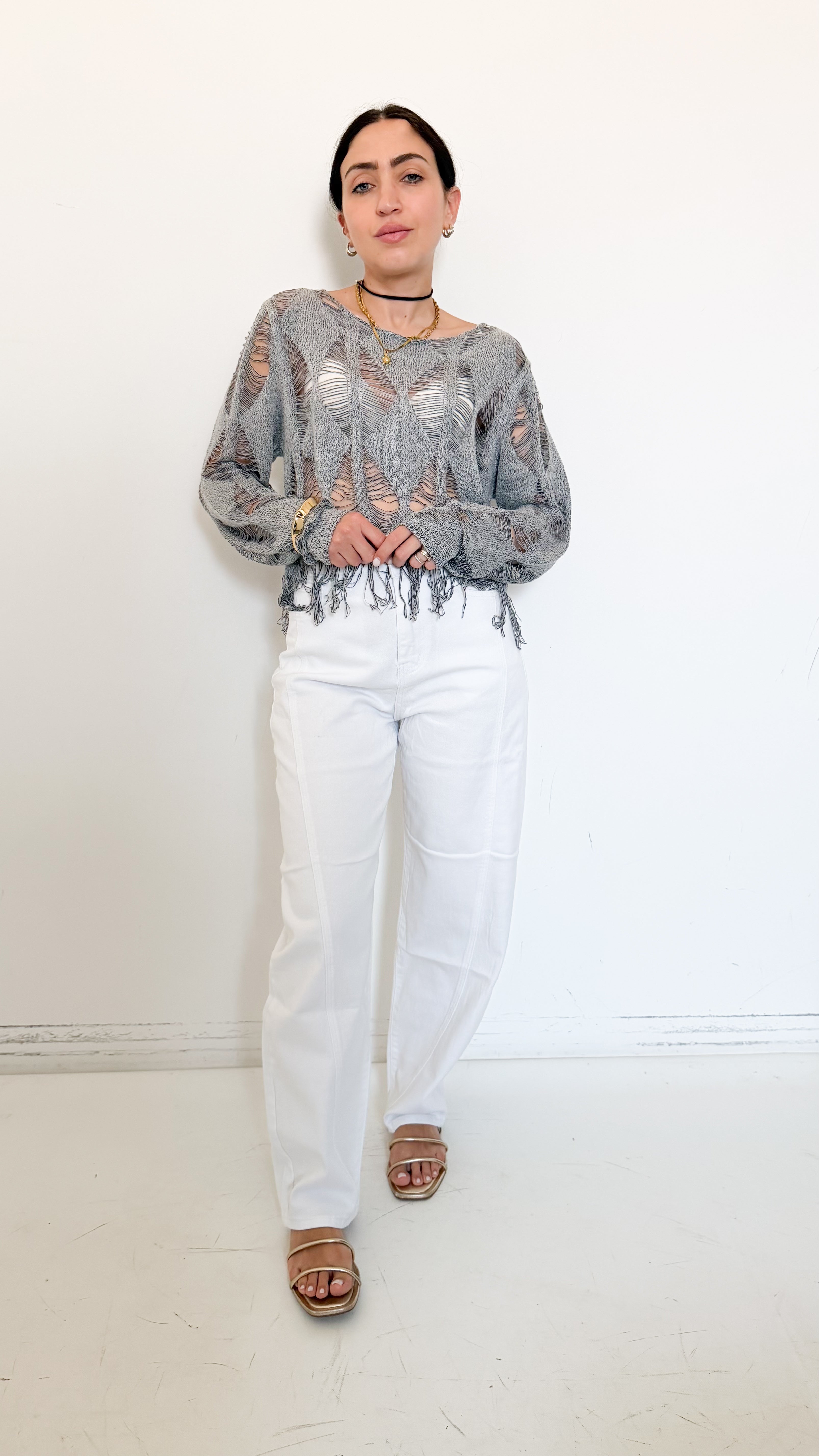 Jeans Balloon Bianco