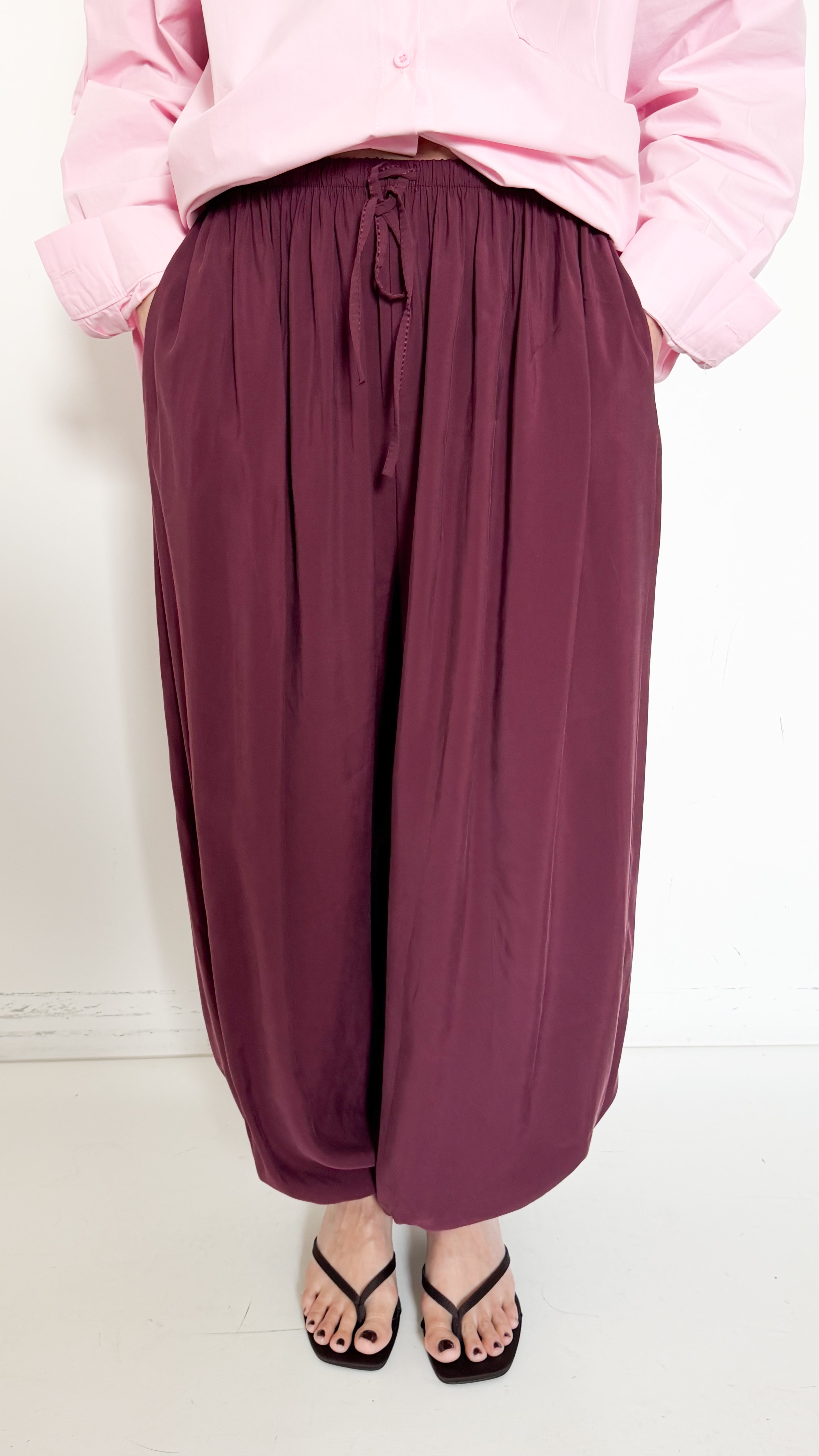 Pantaloni Bloomer Bordeaux