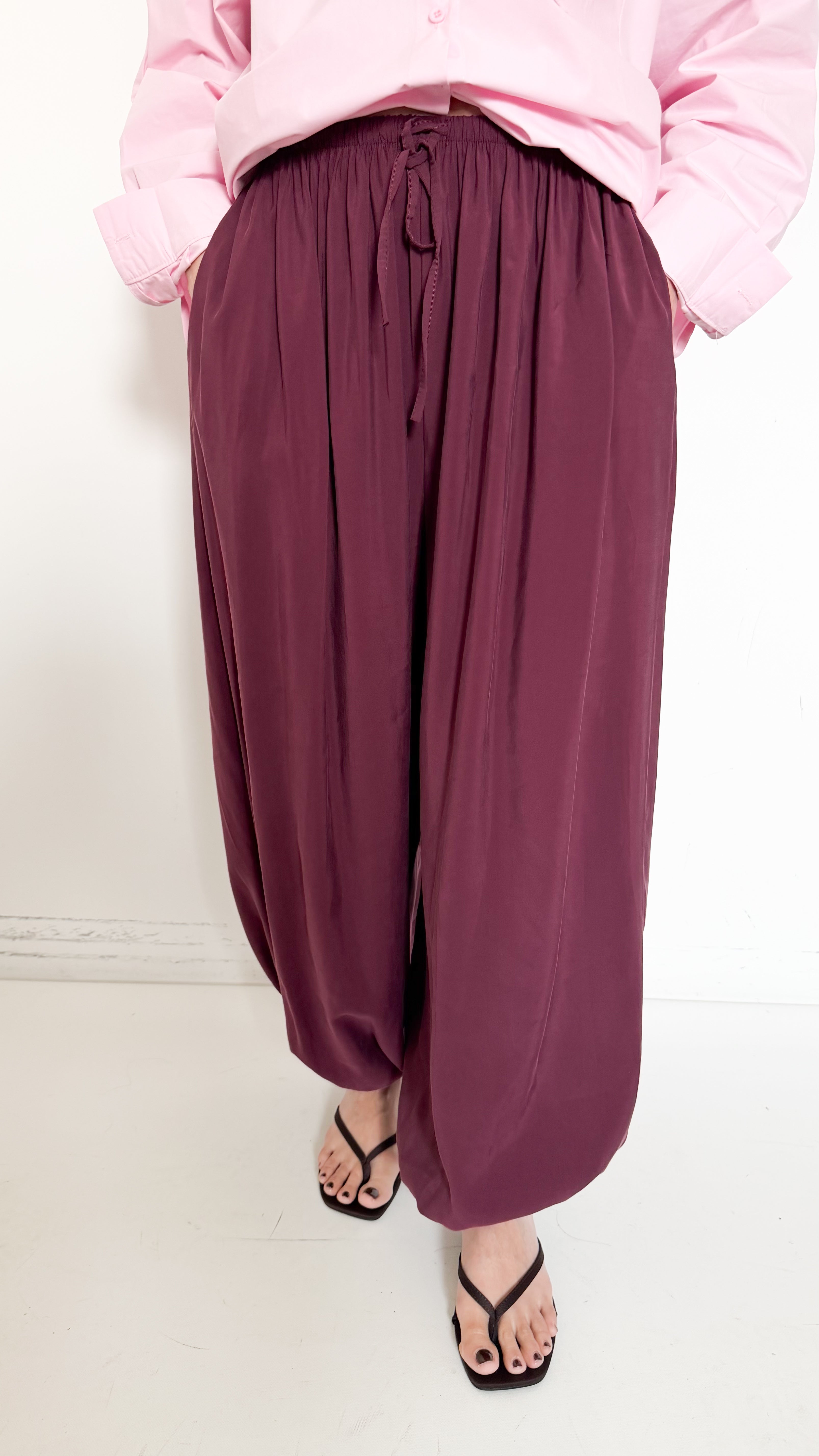 Pantaloni Bloomer Bordeaux