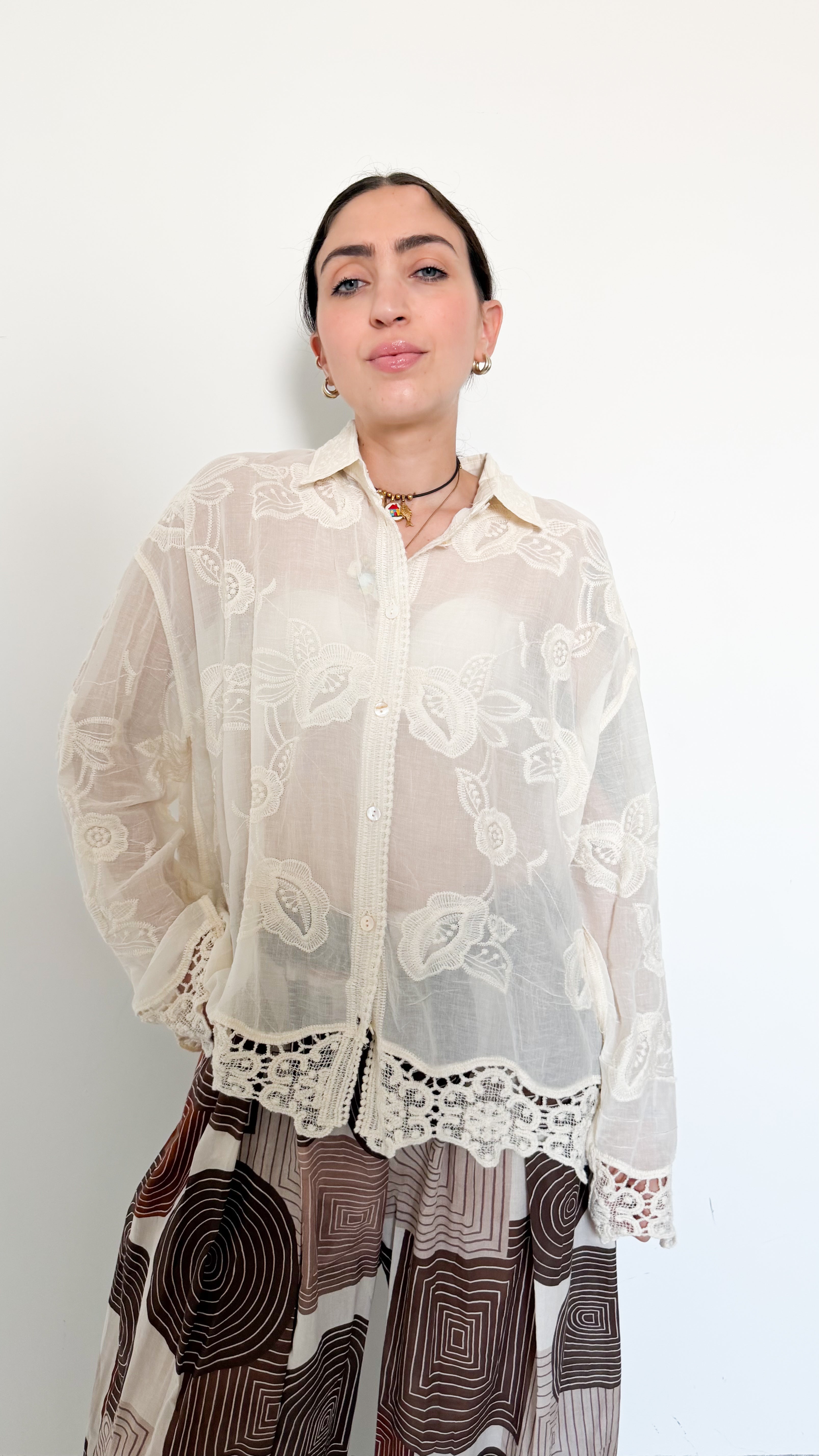Camicia Burro Con Dettagli