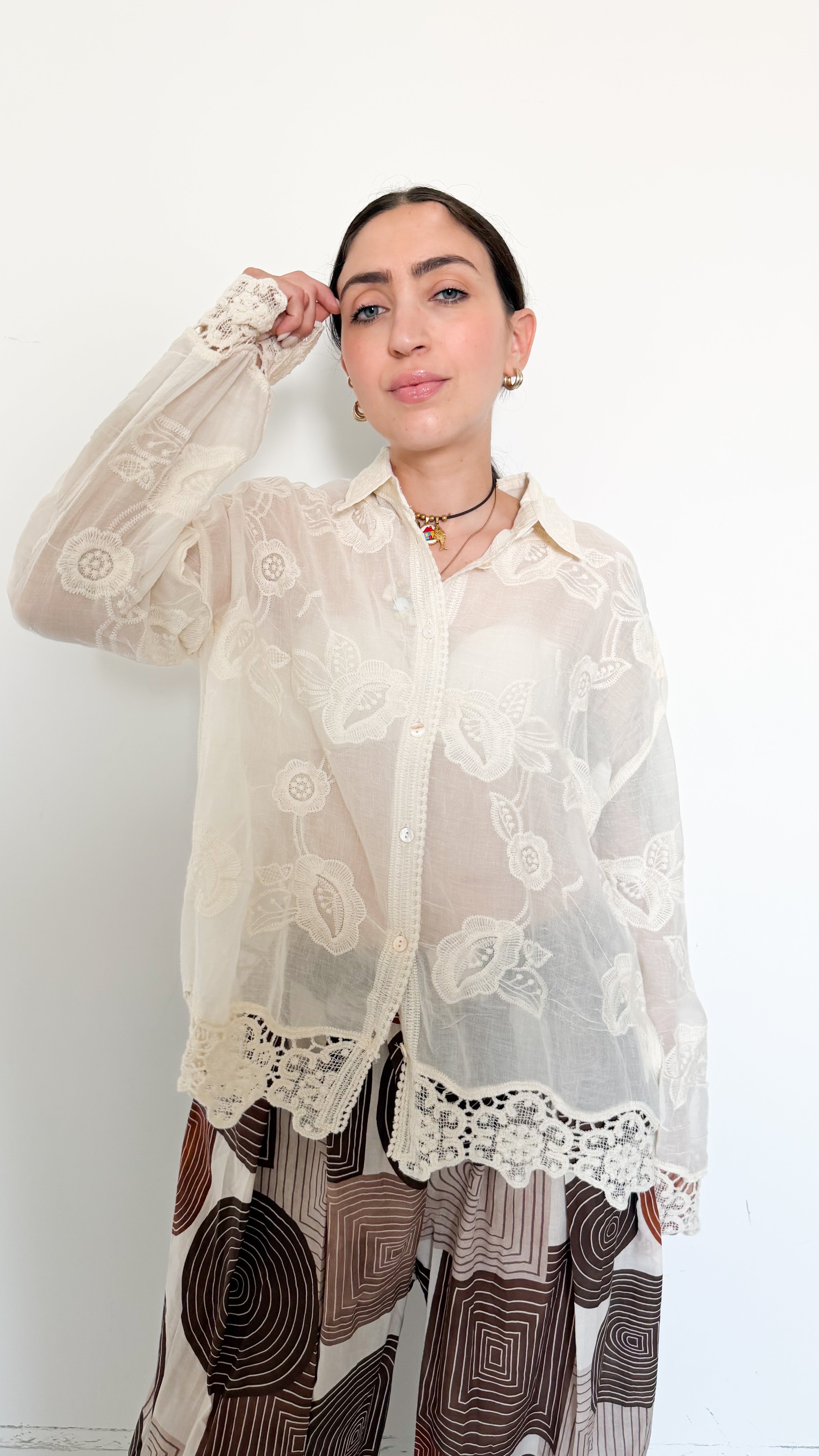 Camicia Burro Con Dettagli