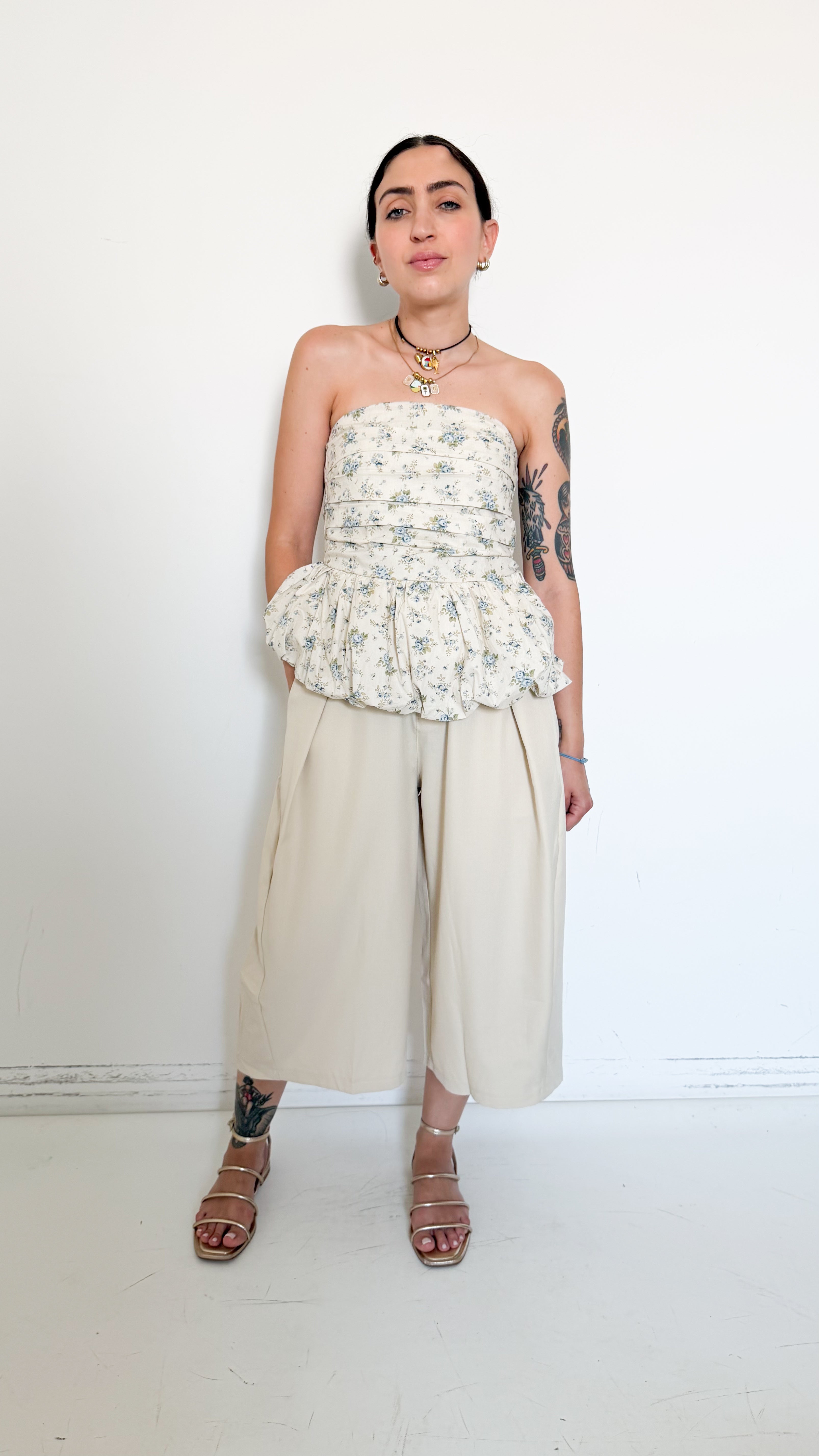 Bermuda Beige Con Pinces