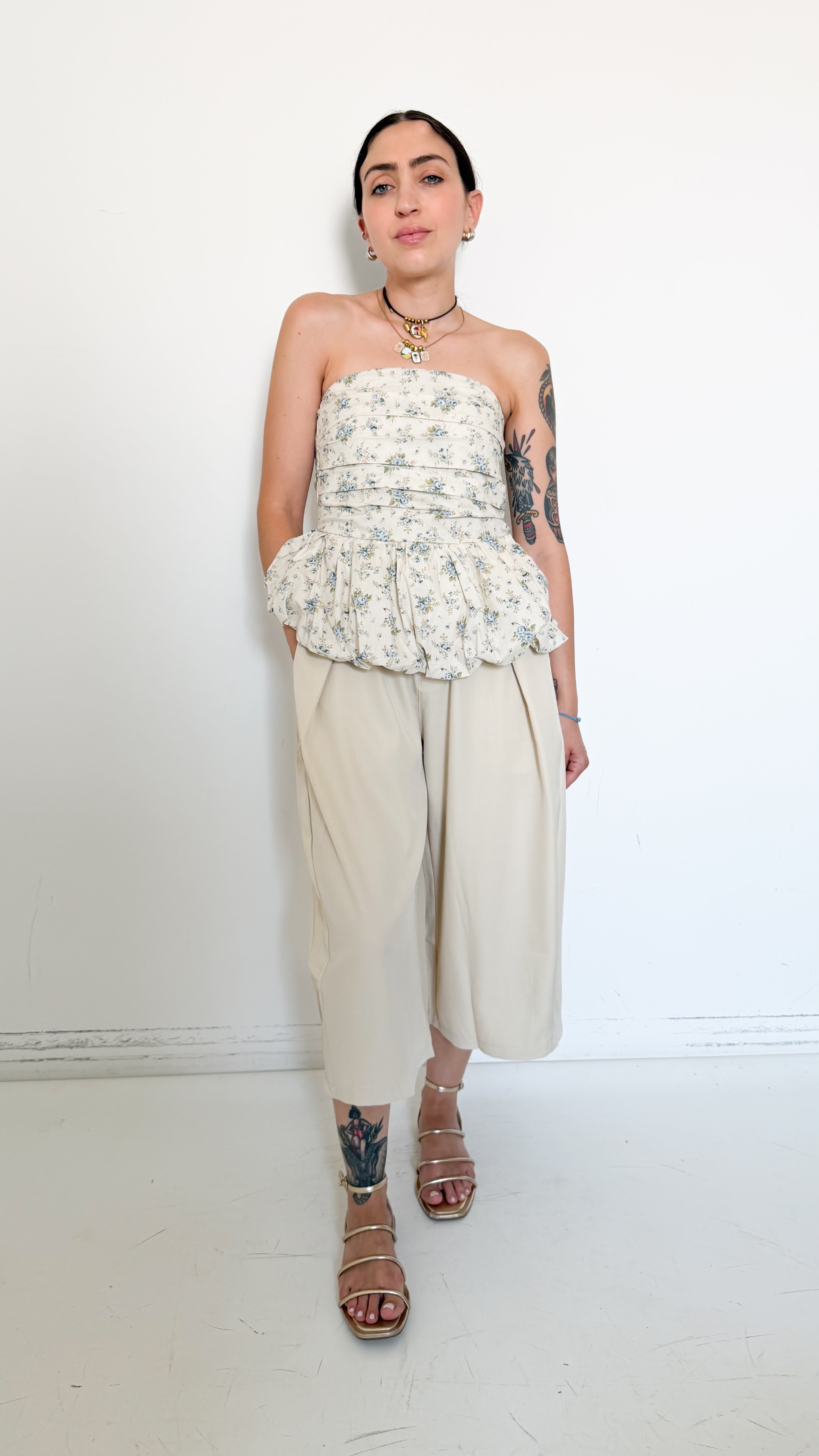 Bermuda Beige Con Pinces