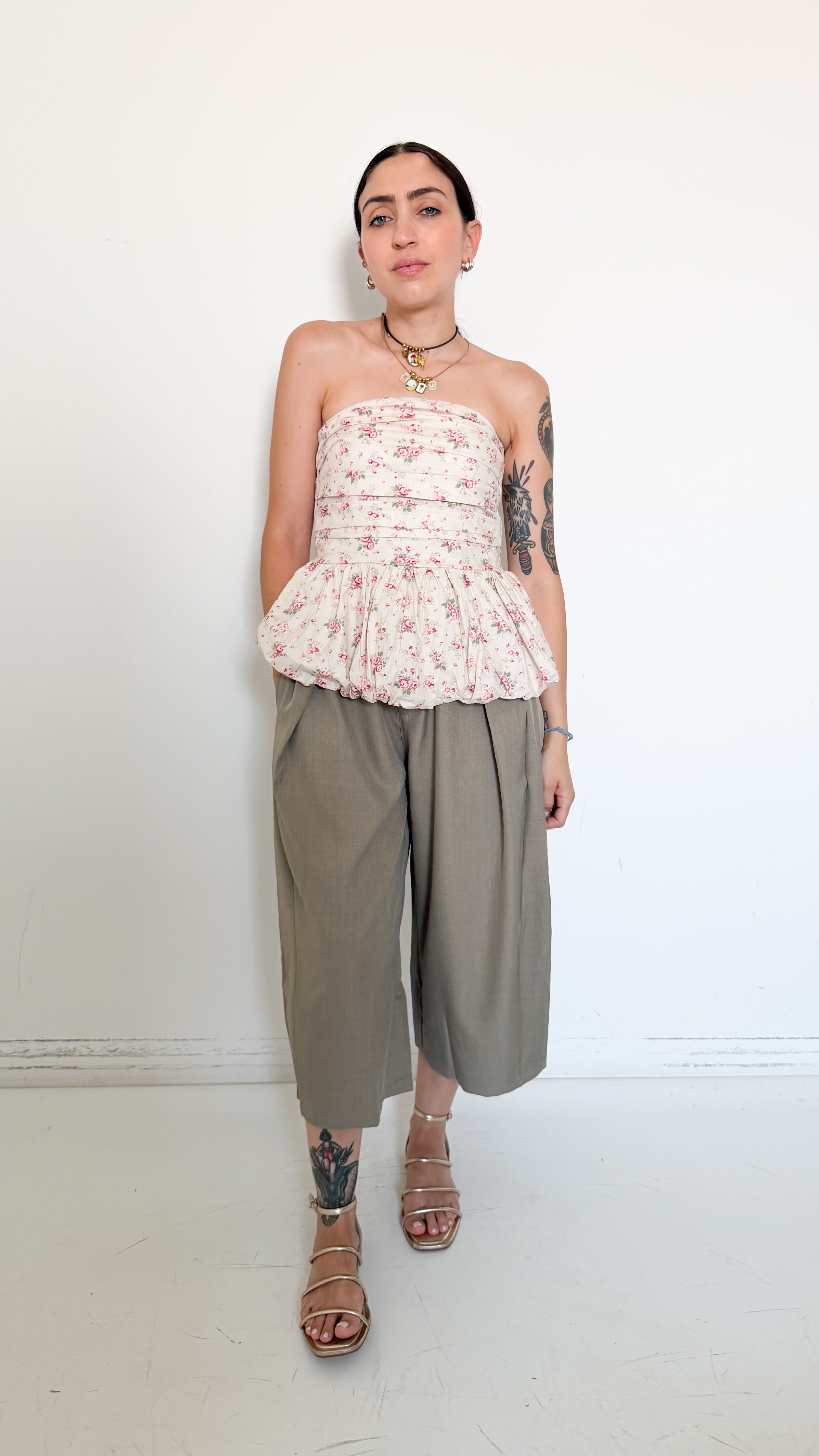 Bermuda Taupe Con Pinces