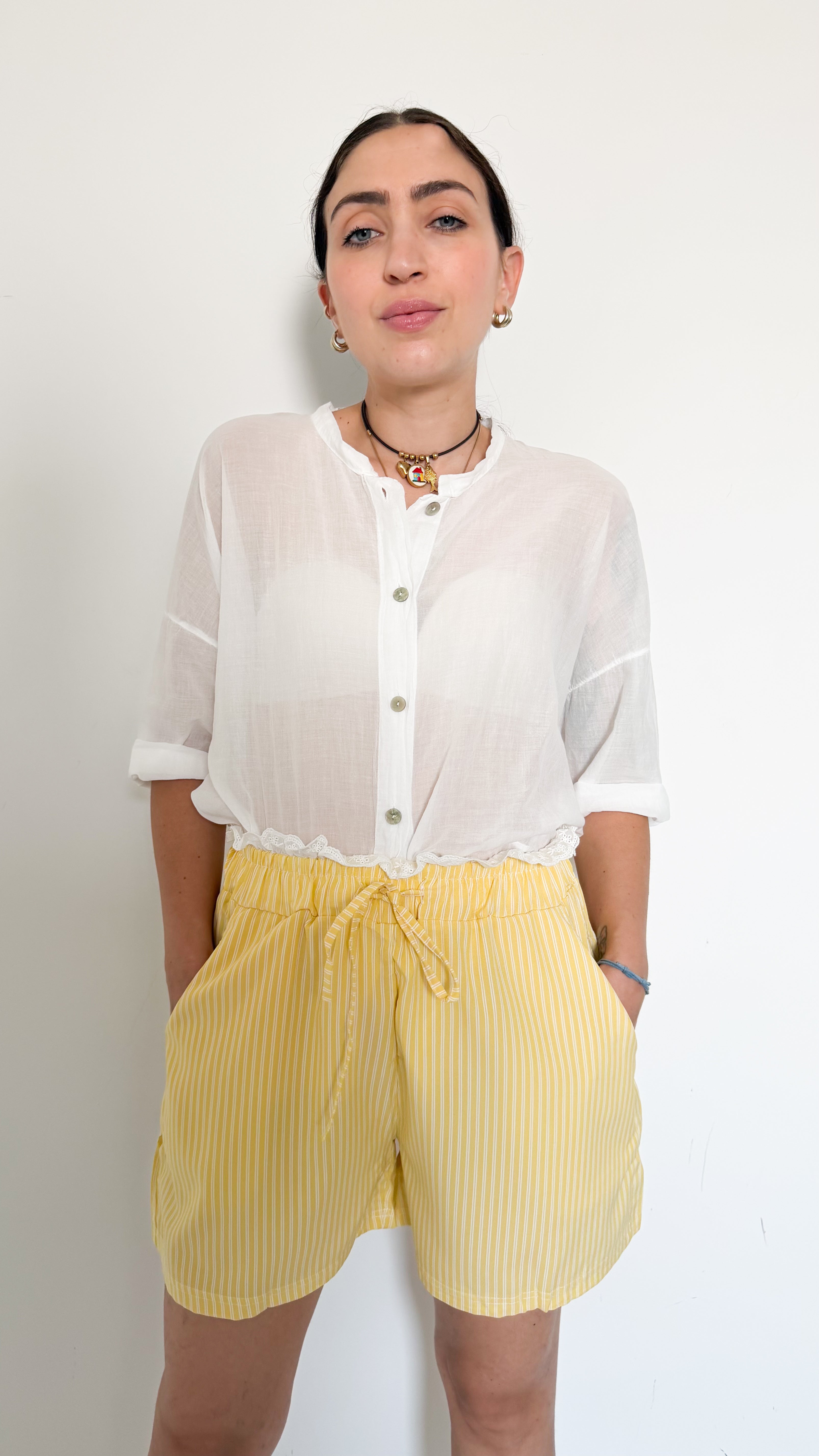 Camicia In Mussola Bianca