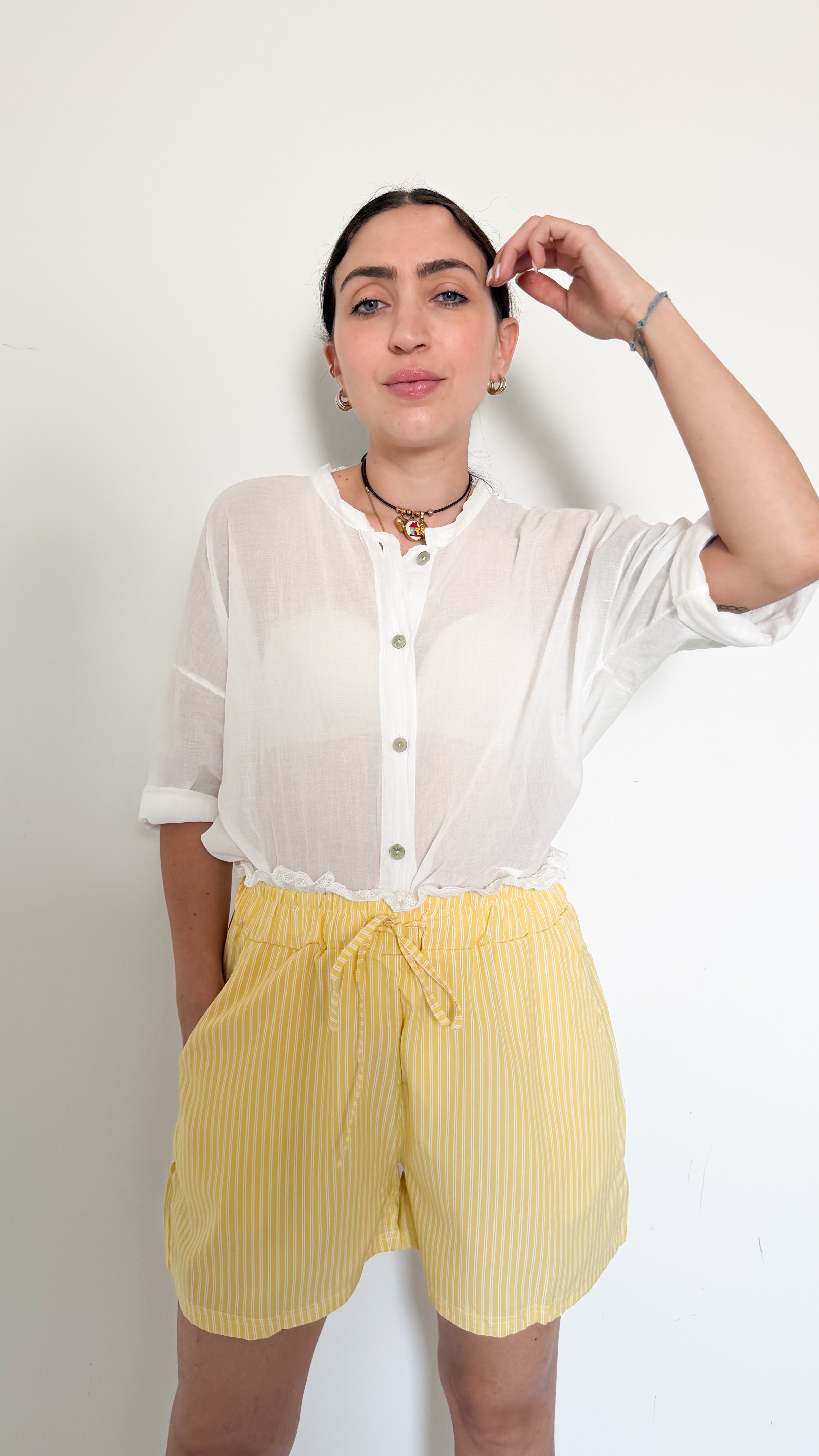 Short A Righe Giallo