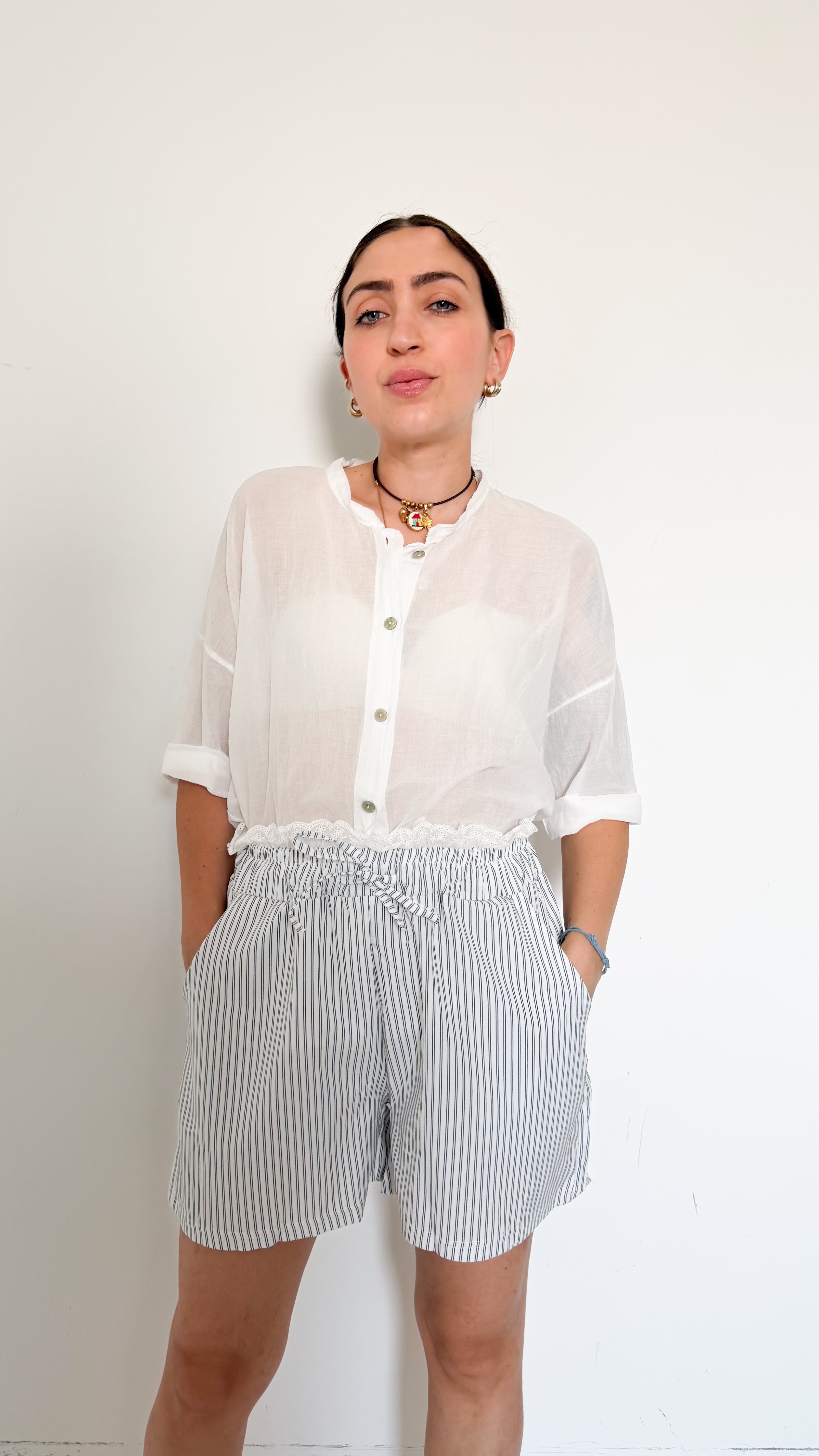 Short A Righe Bianco
