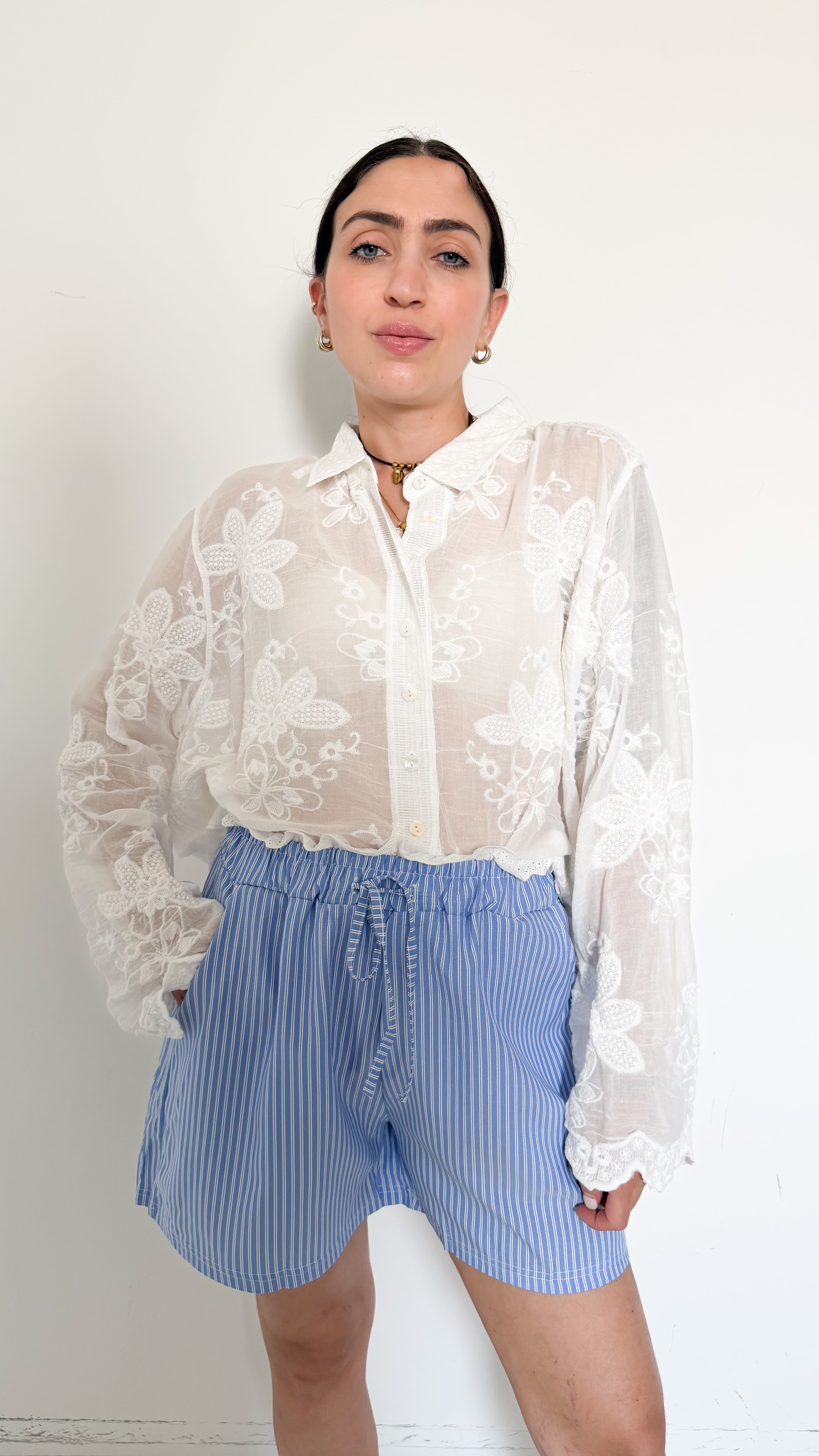 Camicia Bianca Con Dettagli