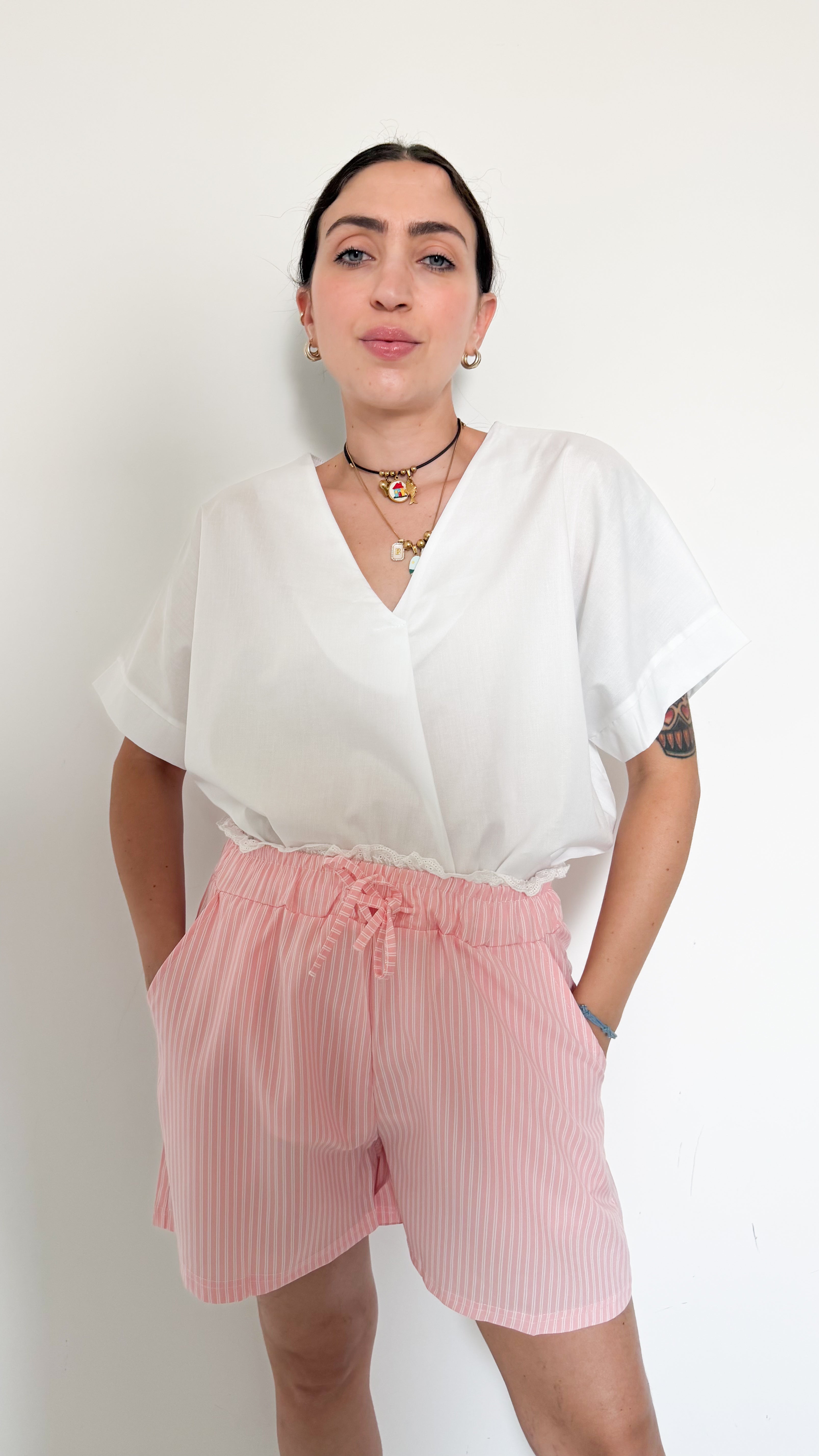 Short A Righe Rosa