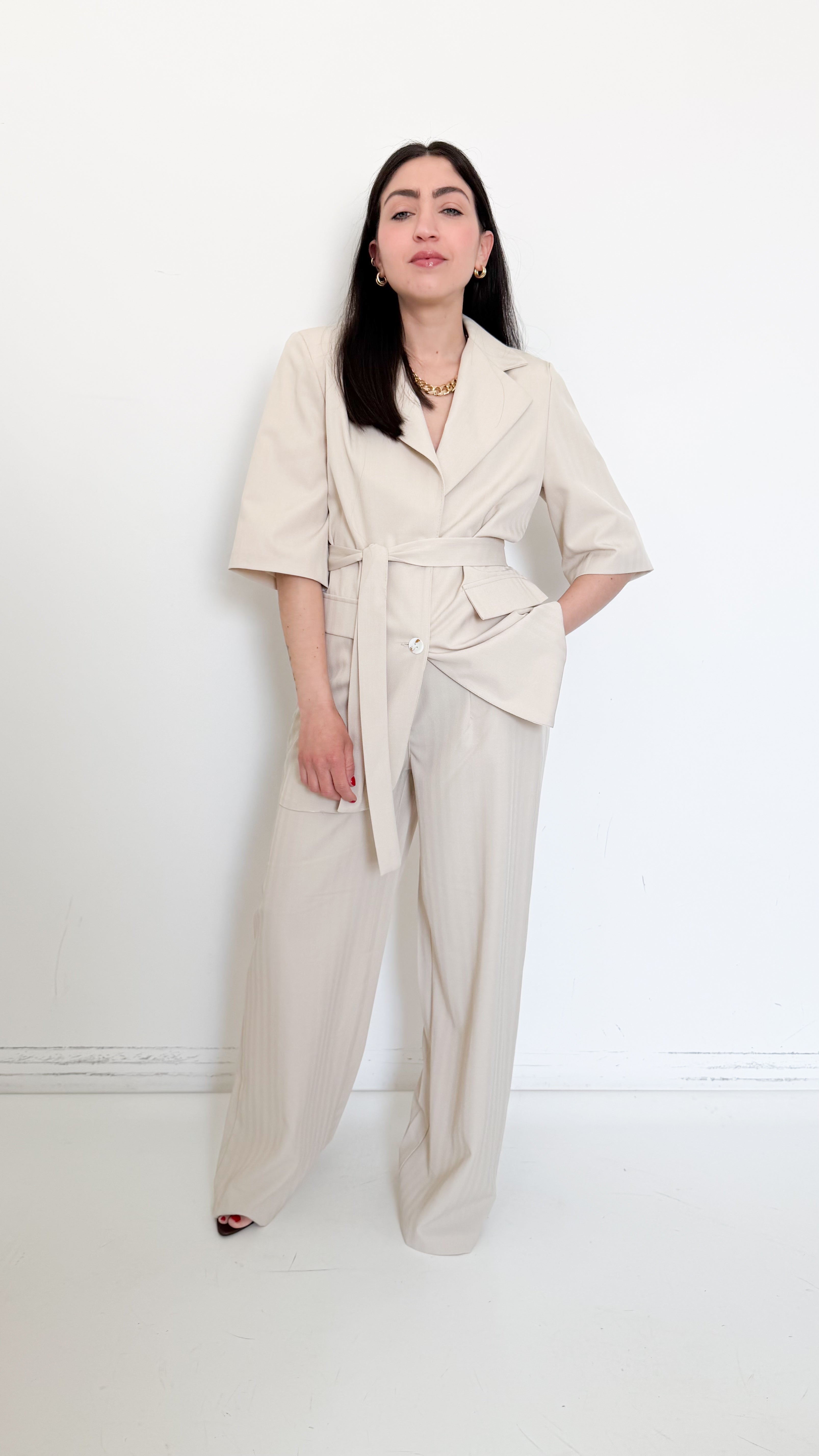 Tailleur Mezza Manica Beige