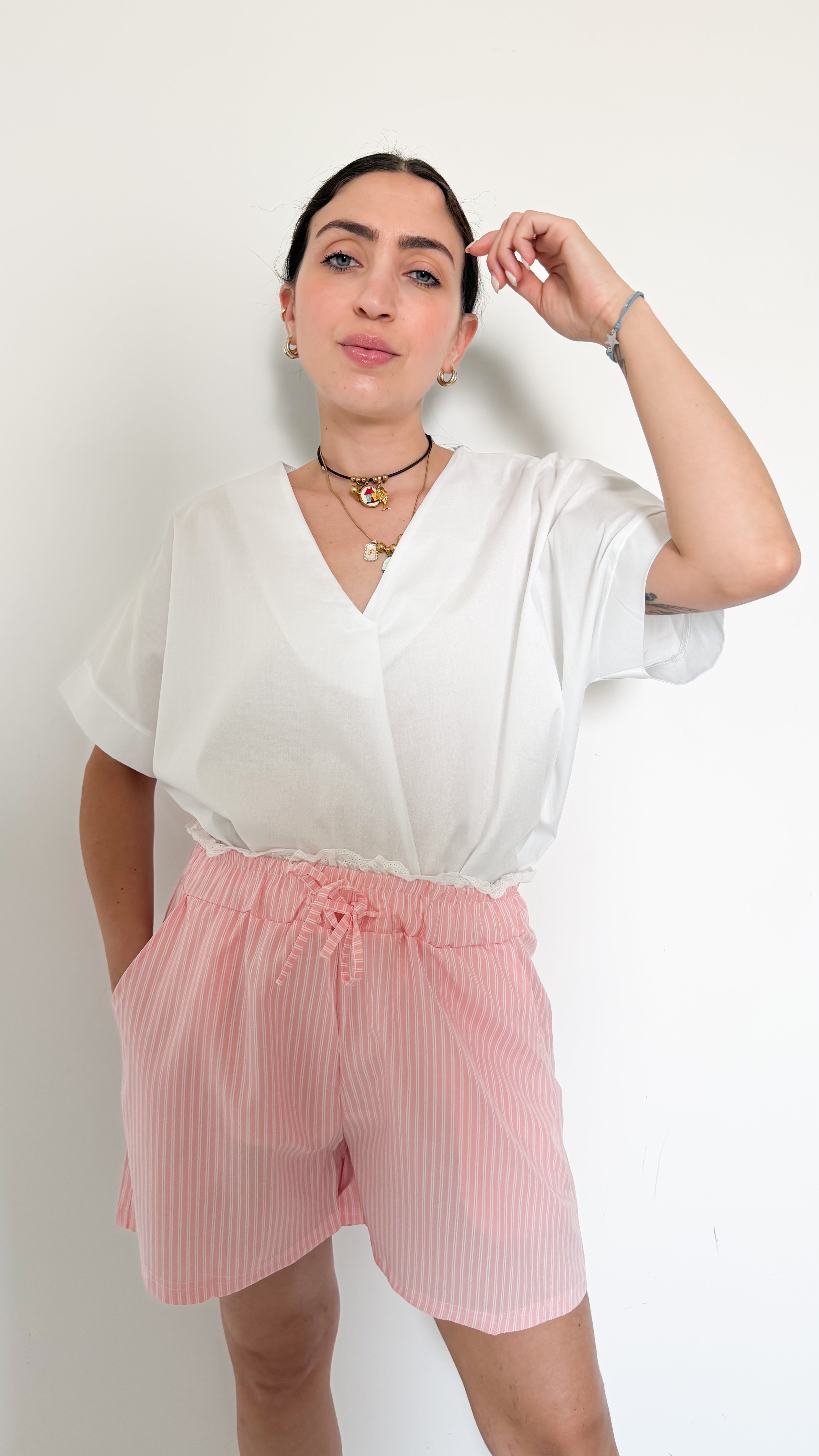 Short A Righe Rosa
