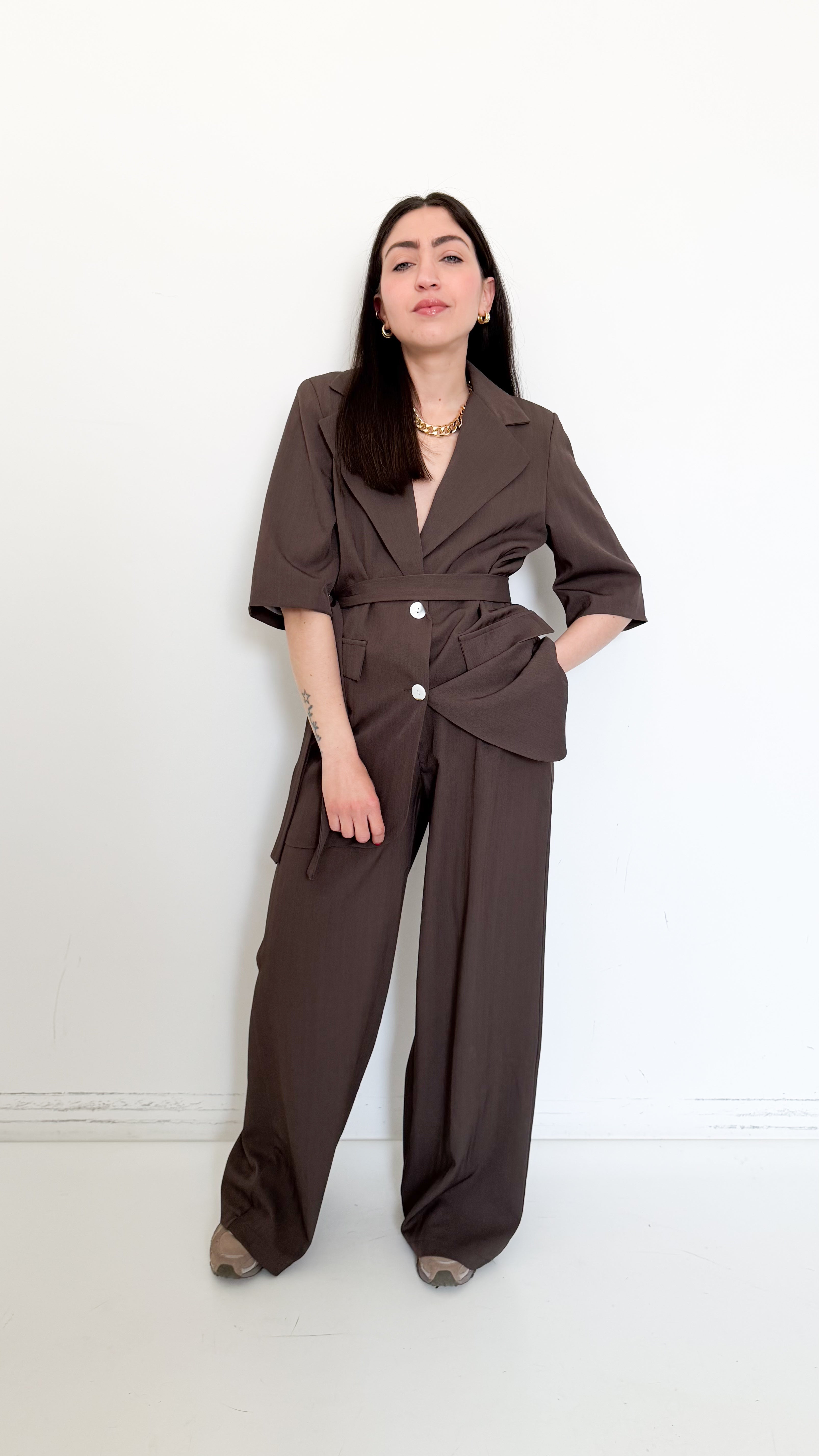 Tailleur Mezza Manica Marrone