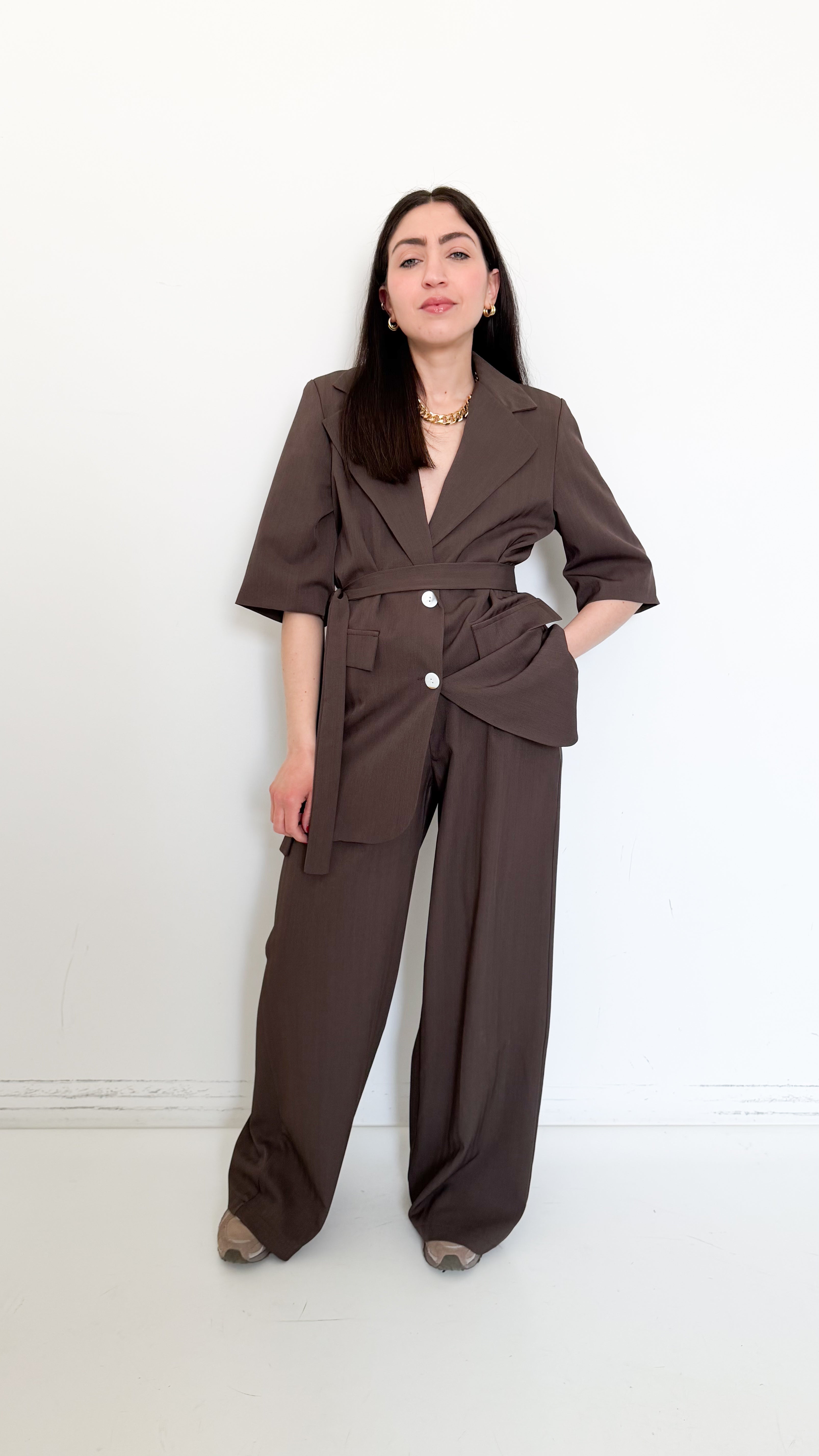 Tailleur Mezza Manica Marrone