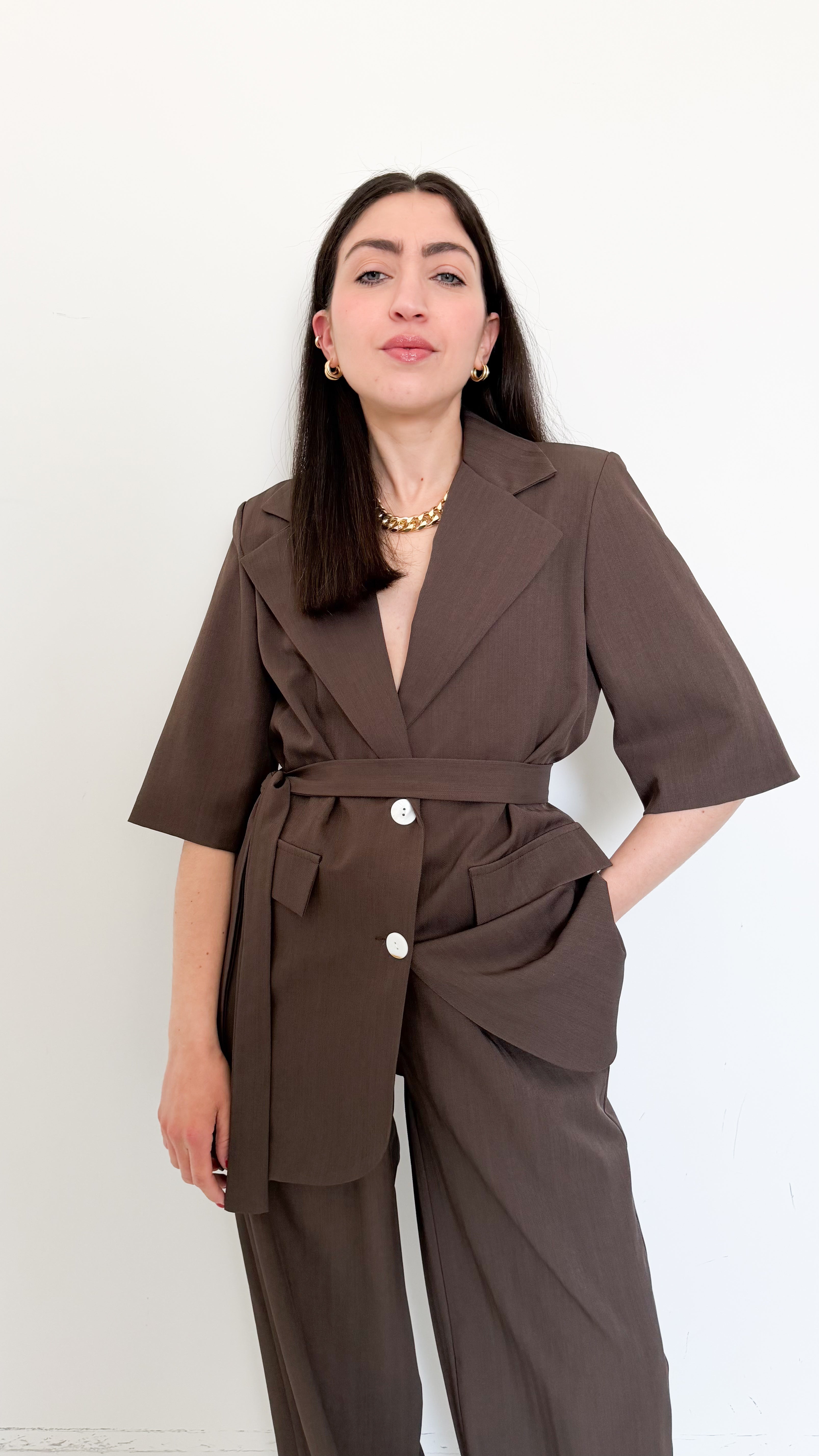 Tailleur Mezza Manica Marrone