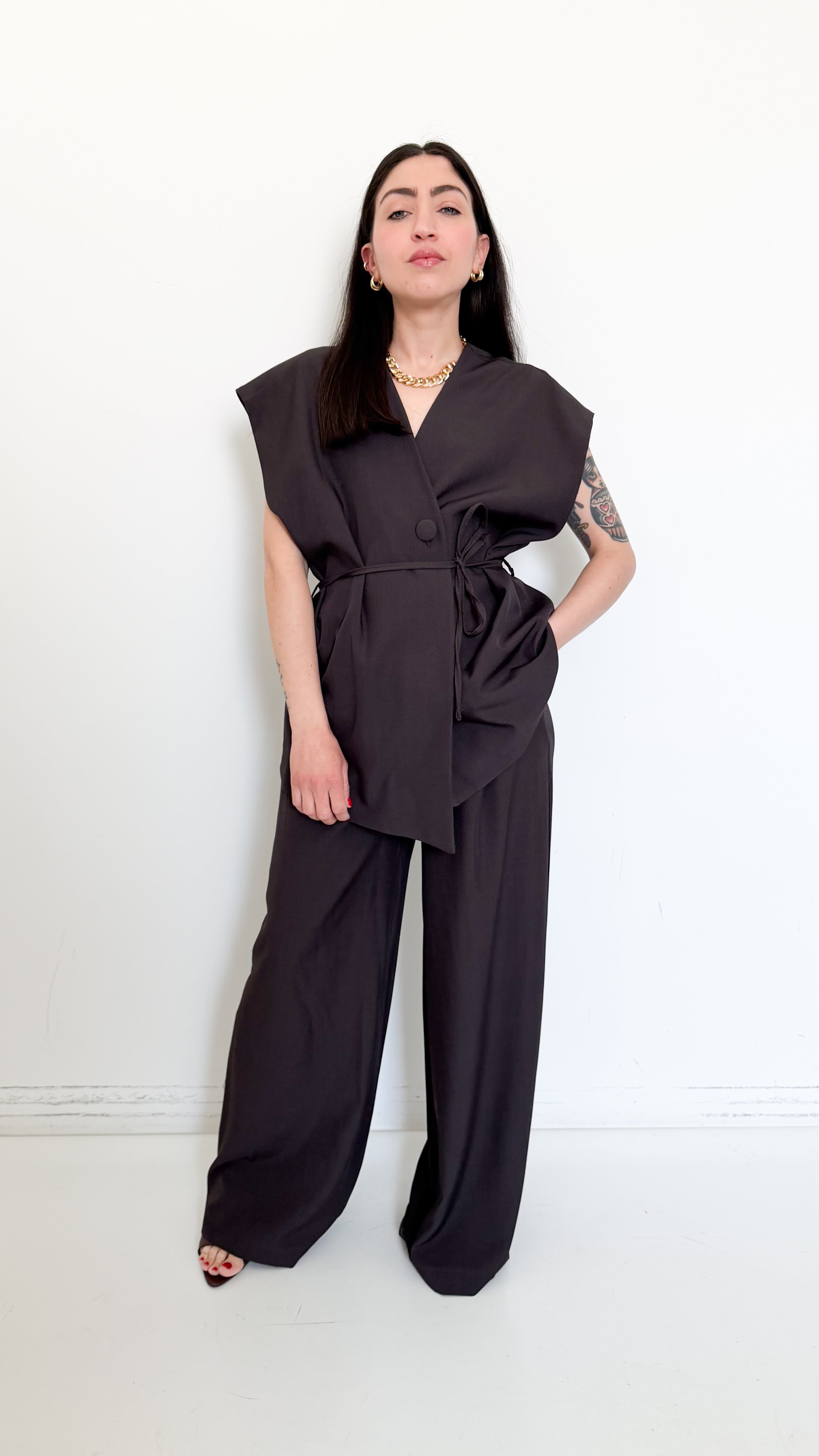 Coordinato Con Cintura Marrone