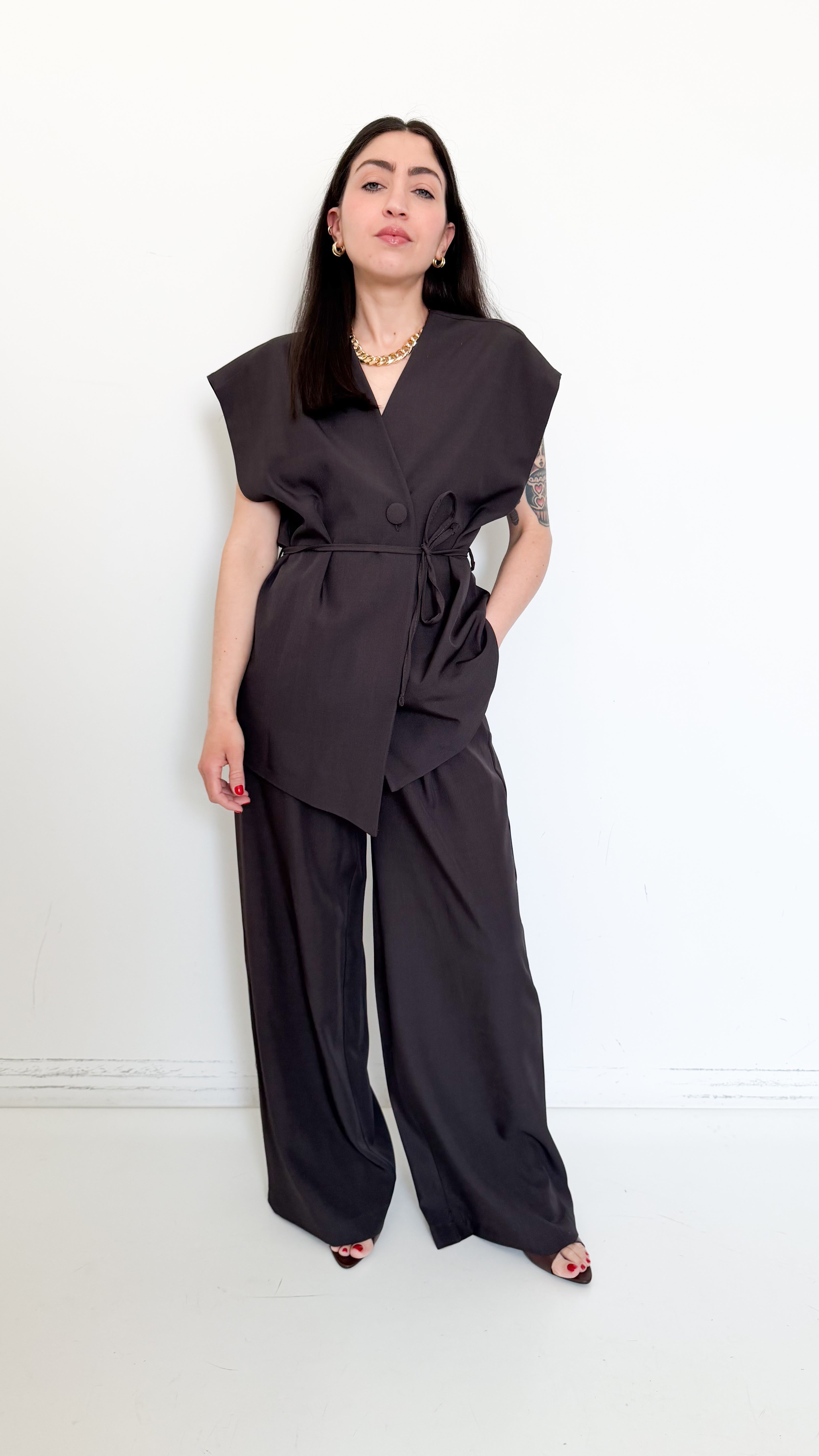 Coordinato Con Cintura Marrone