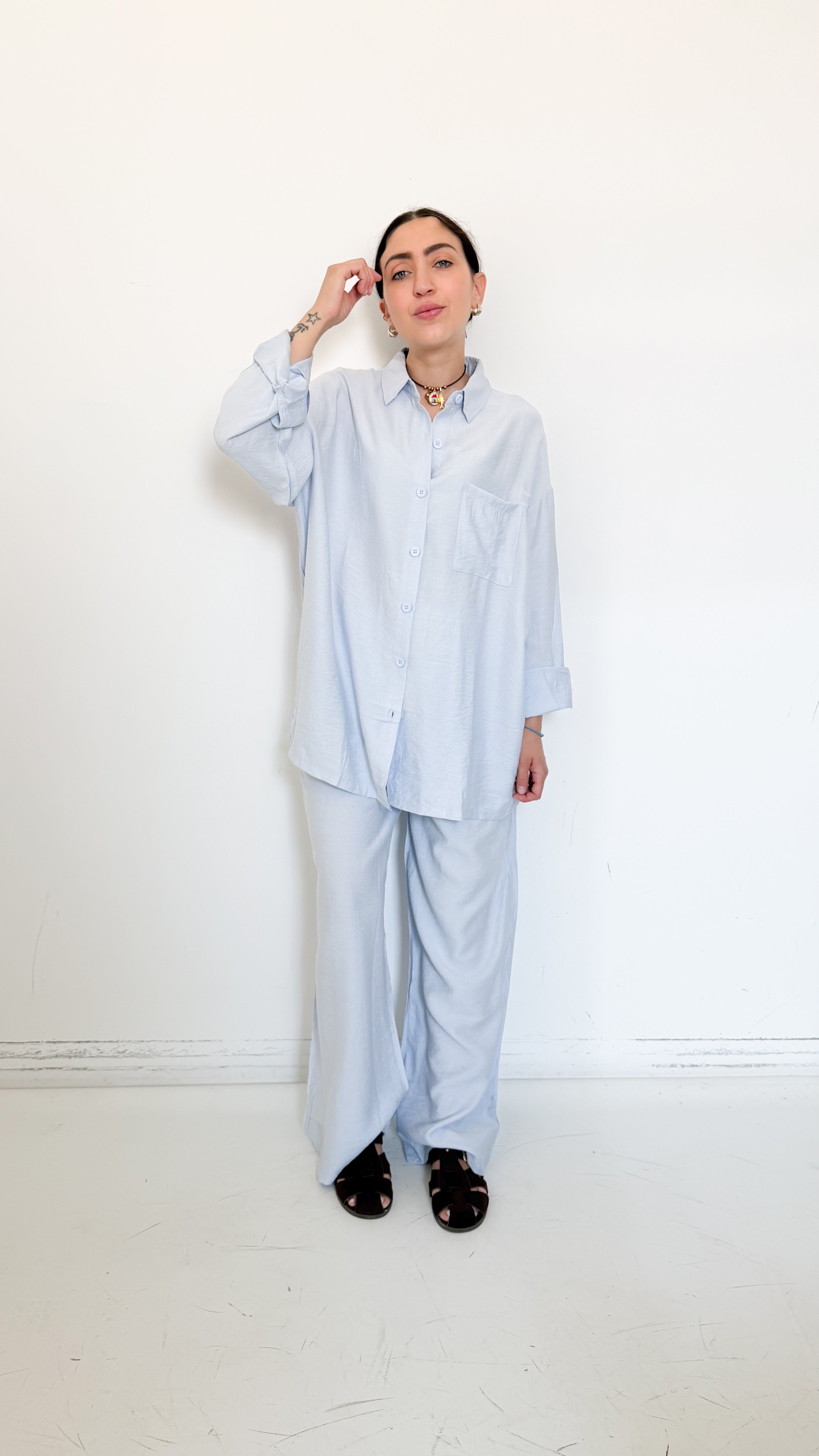 Coordinato Over Azzurro