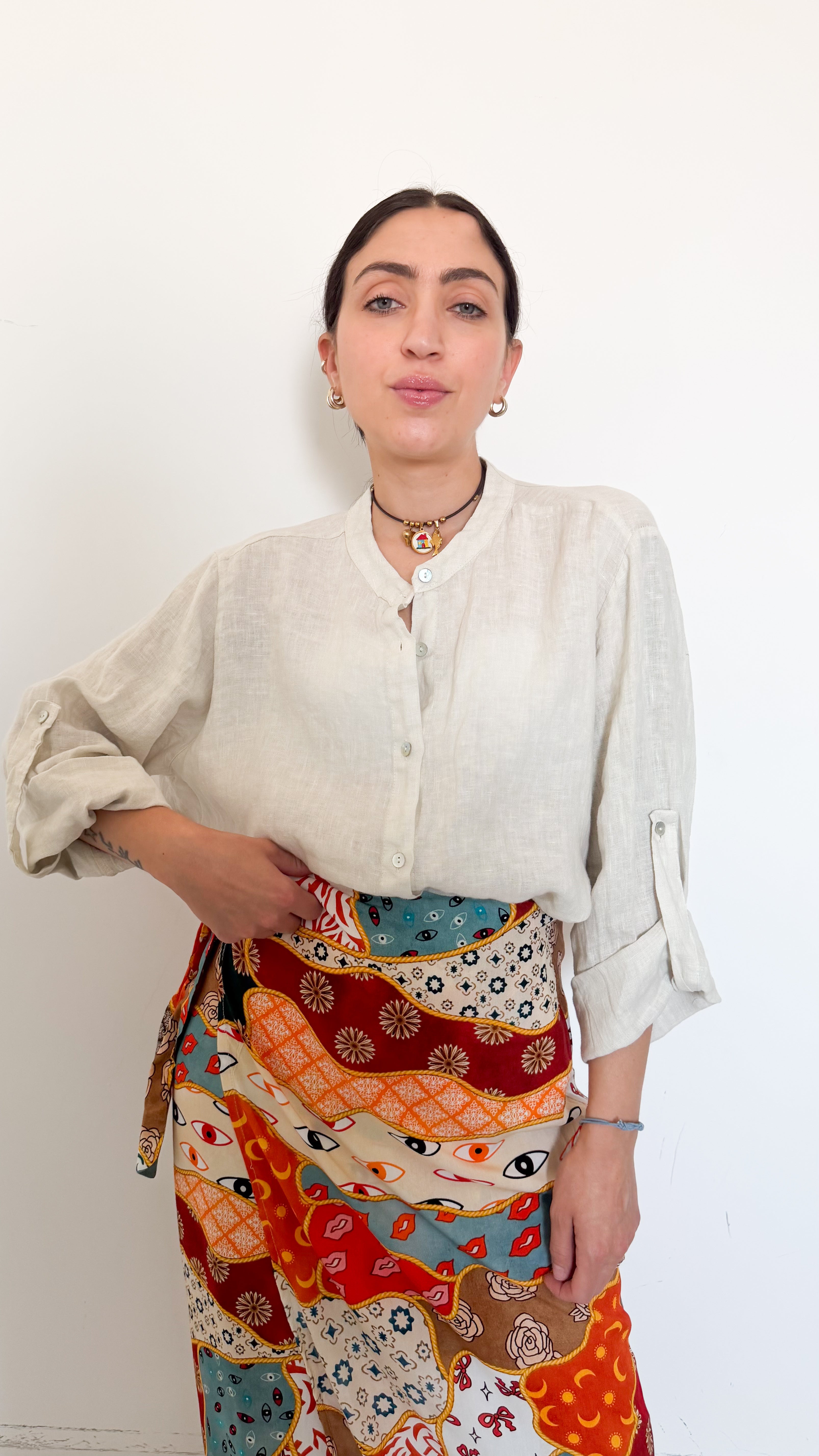 Camicia In Lino Beige