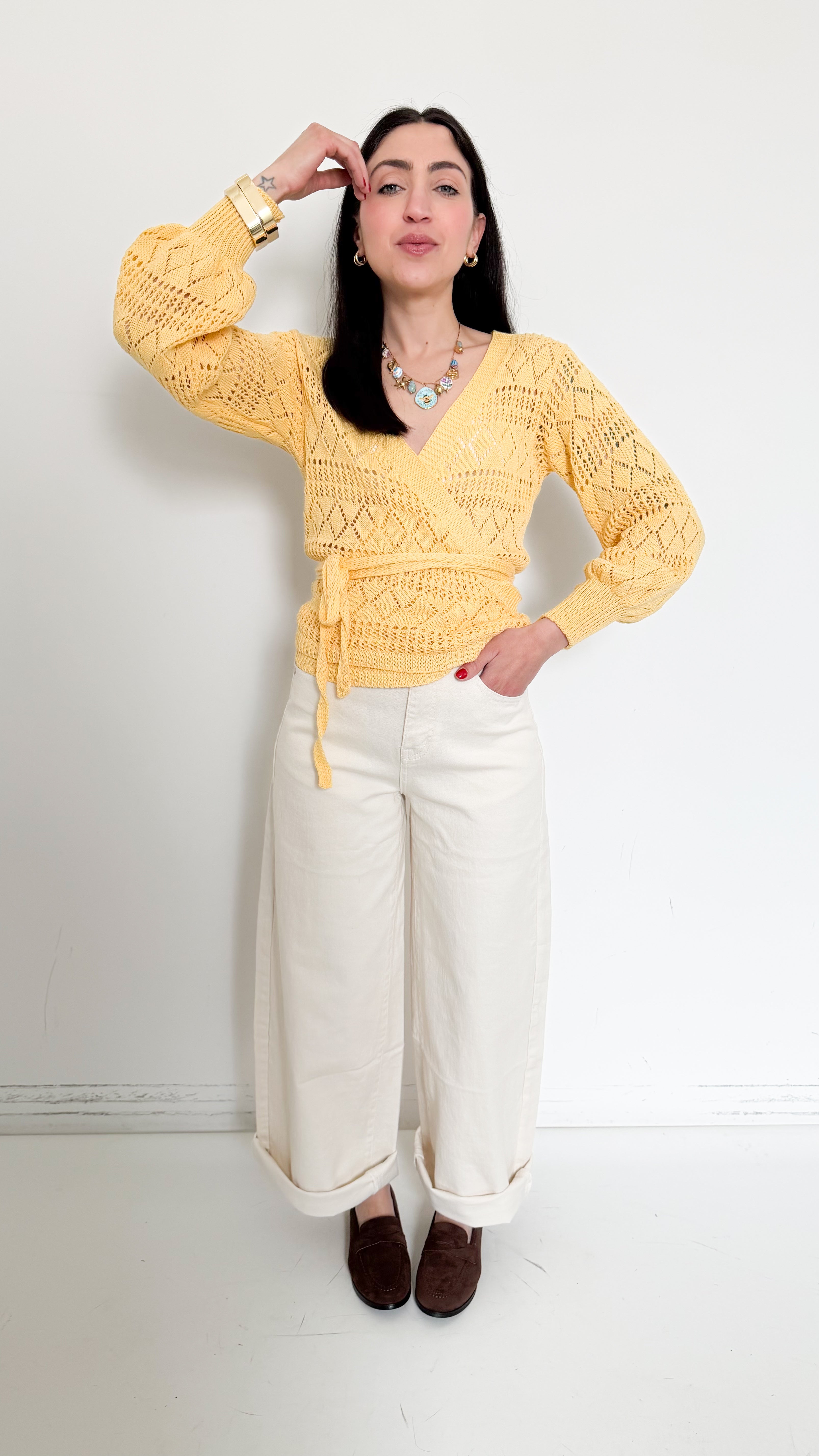 Jeans Palazzo Burro