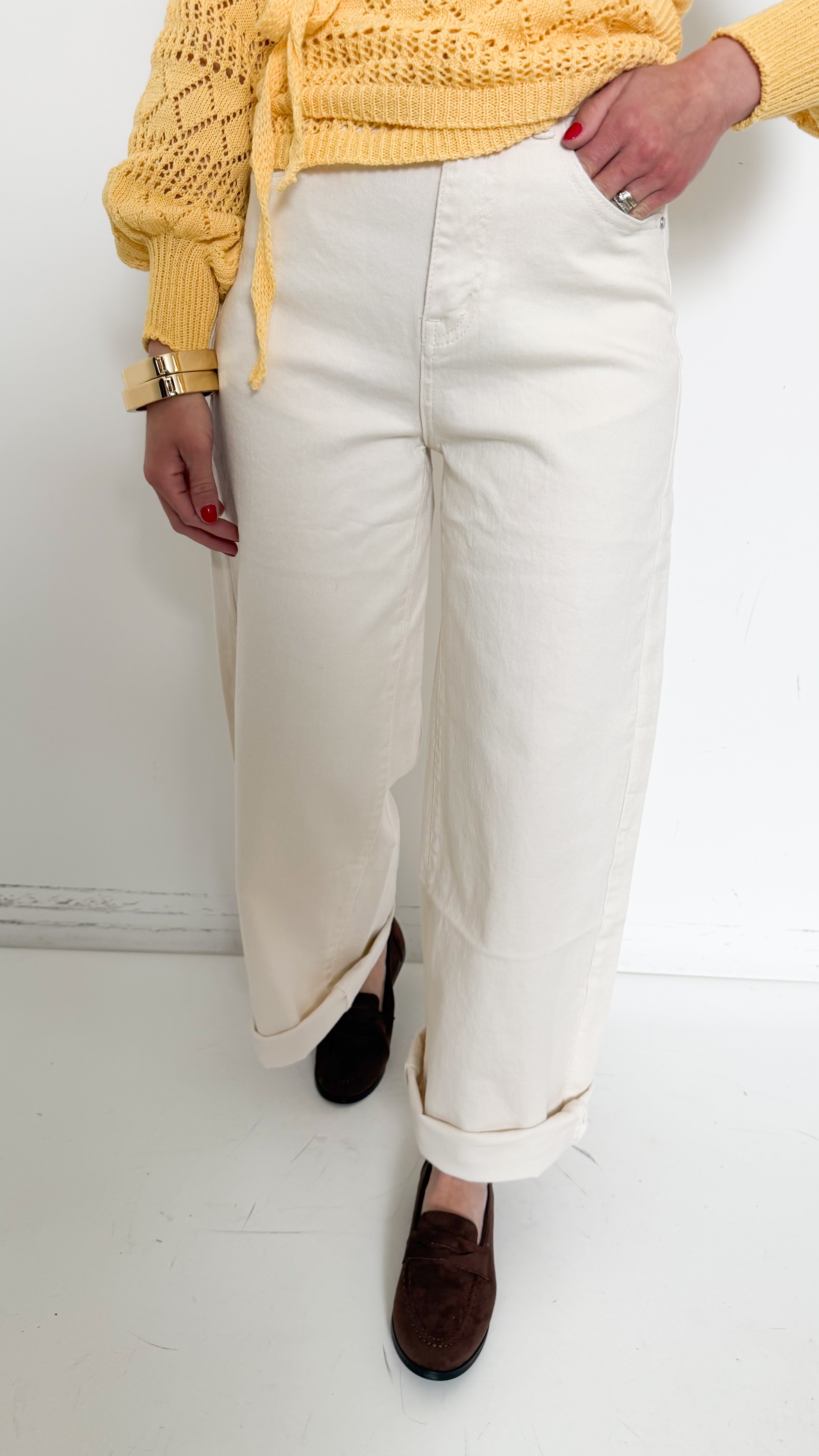 Jeans Palazzo Burro
