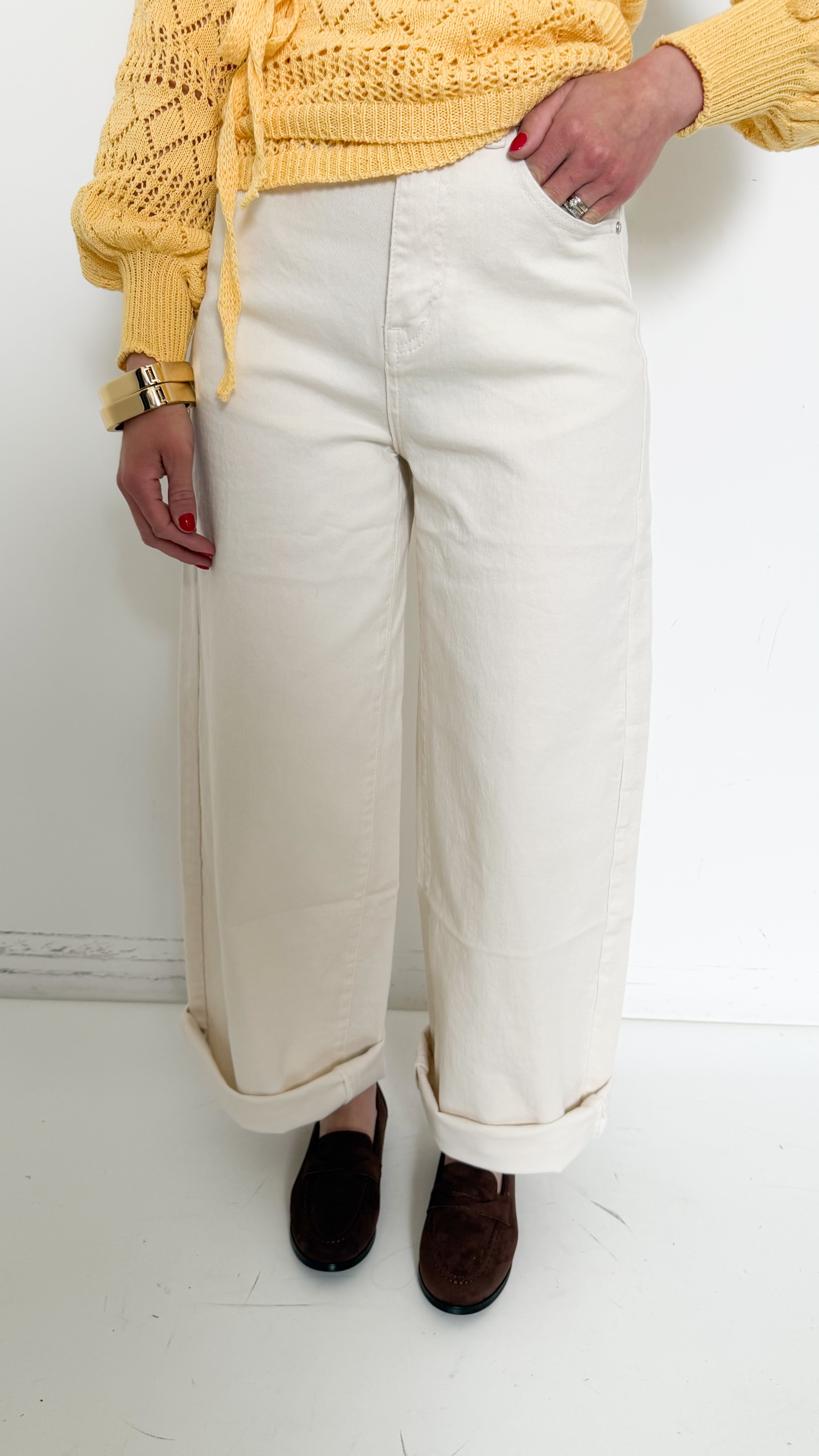 Jeans Palazzo Burro